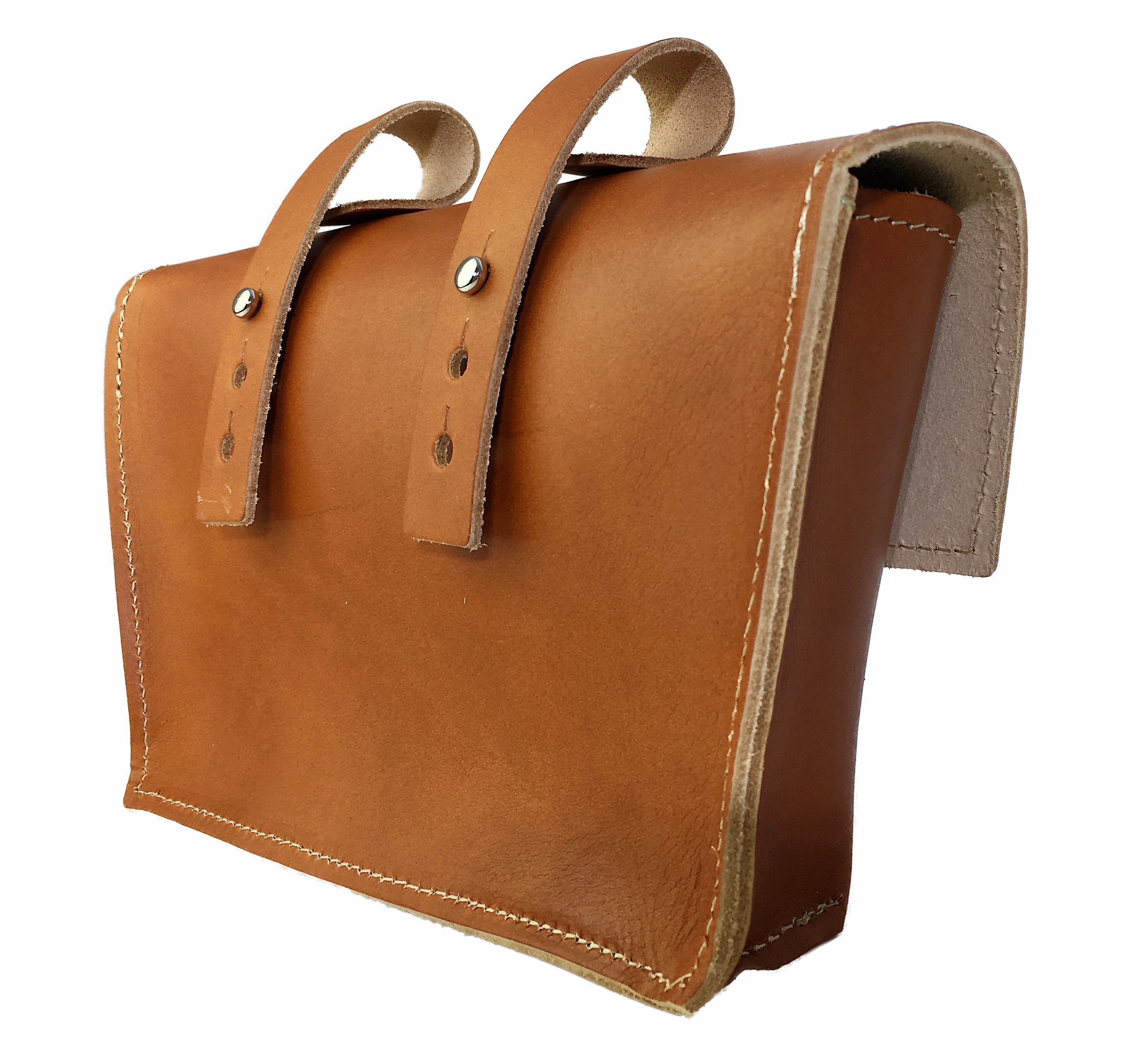 Lenkertasche Echtleder in Hellbraun - Brandy