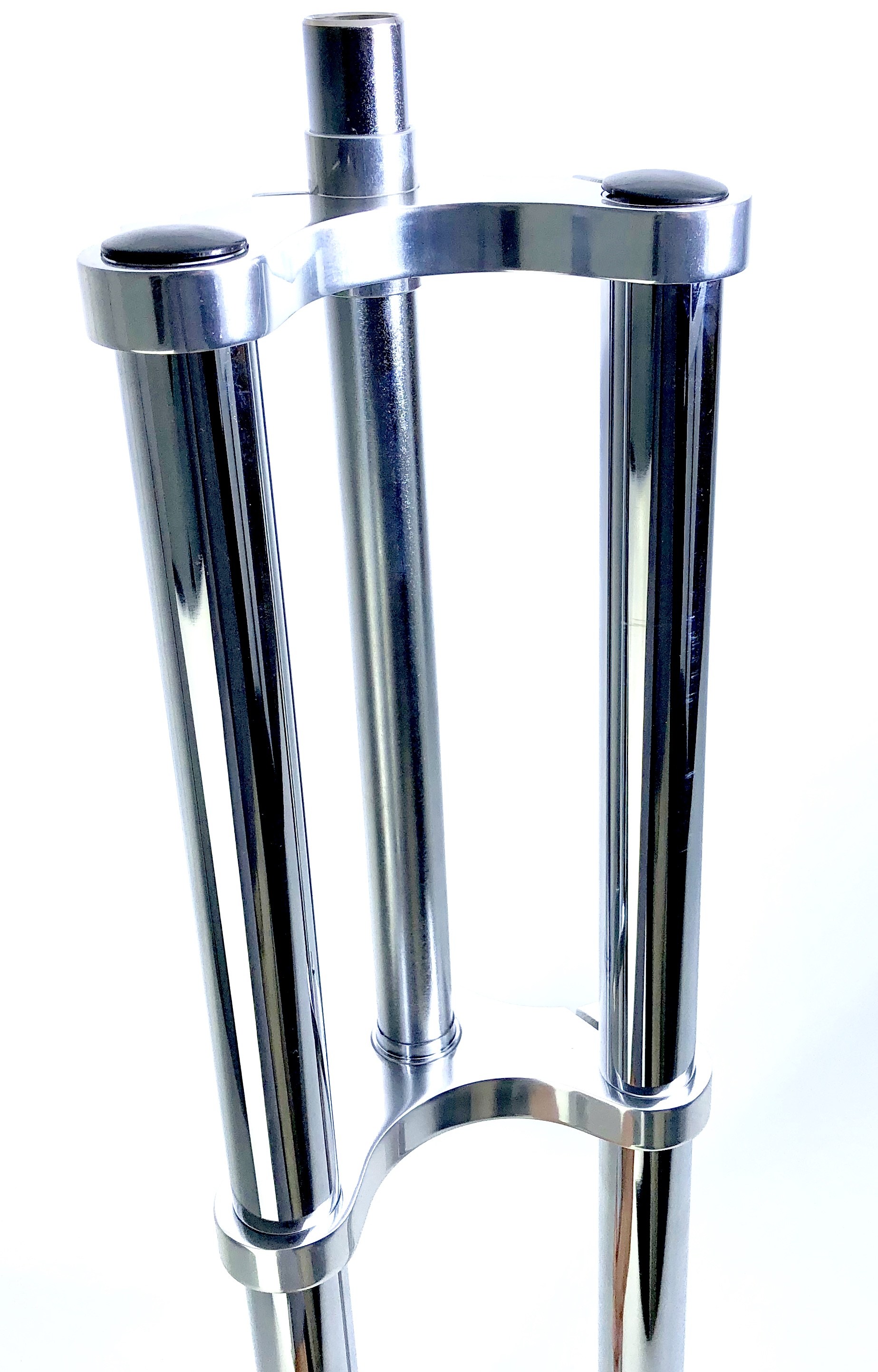 Doppelbrückengabel, langer Schaft, offset 840 mm, verchromt für 20-28 Zoll Reifen