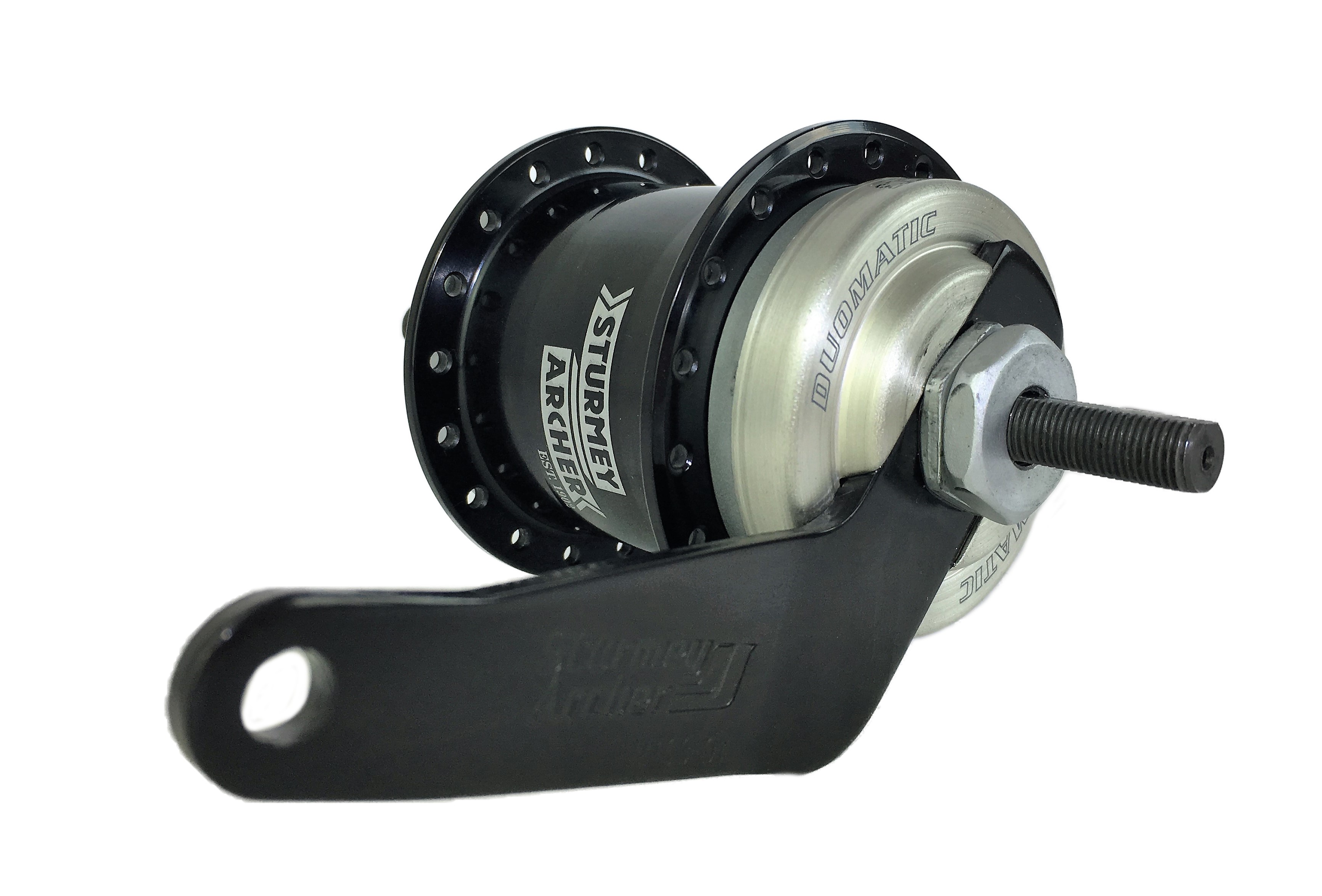 Sturmey Archer 2-Gang Duomatik, 36-Loch schwarz