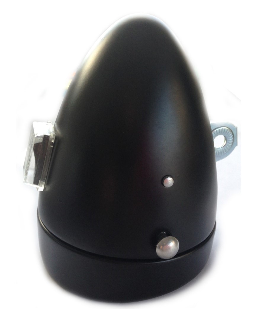 6 LED Frontlampe Batterie 80 mm schwarz