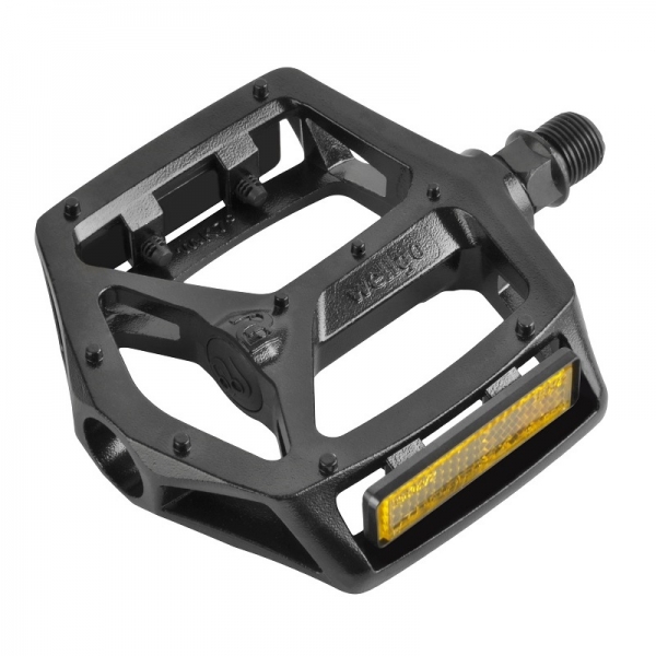 Wellgo B249DU Plattform Pedale Alu 9/16 mit Reflektoren, schwarz