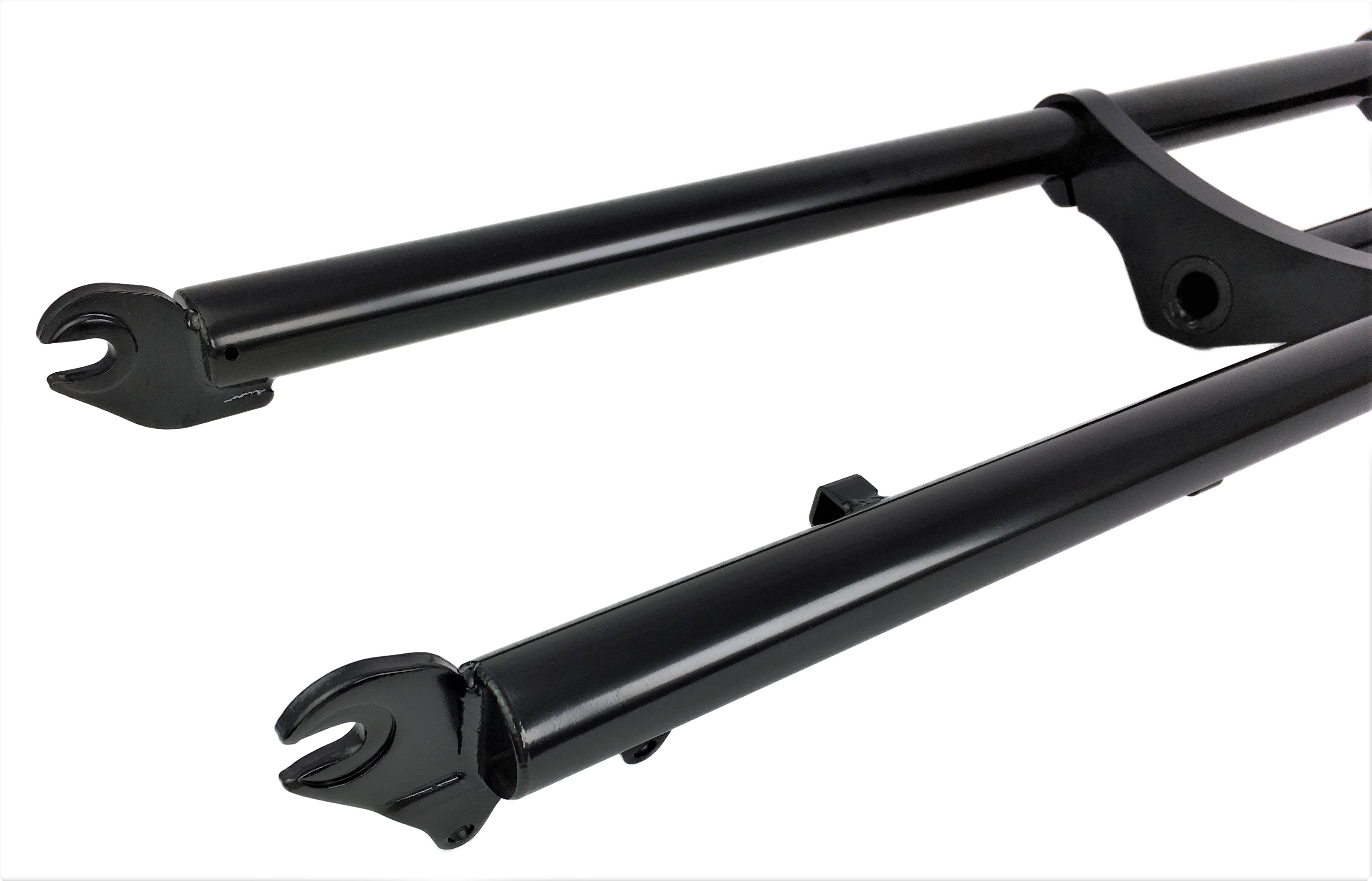 Extra breite Doppelbrückengabel, 660 mm, schwarz für 20-26 Zoll Reifen 1 1/8 Schaft