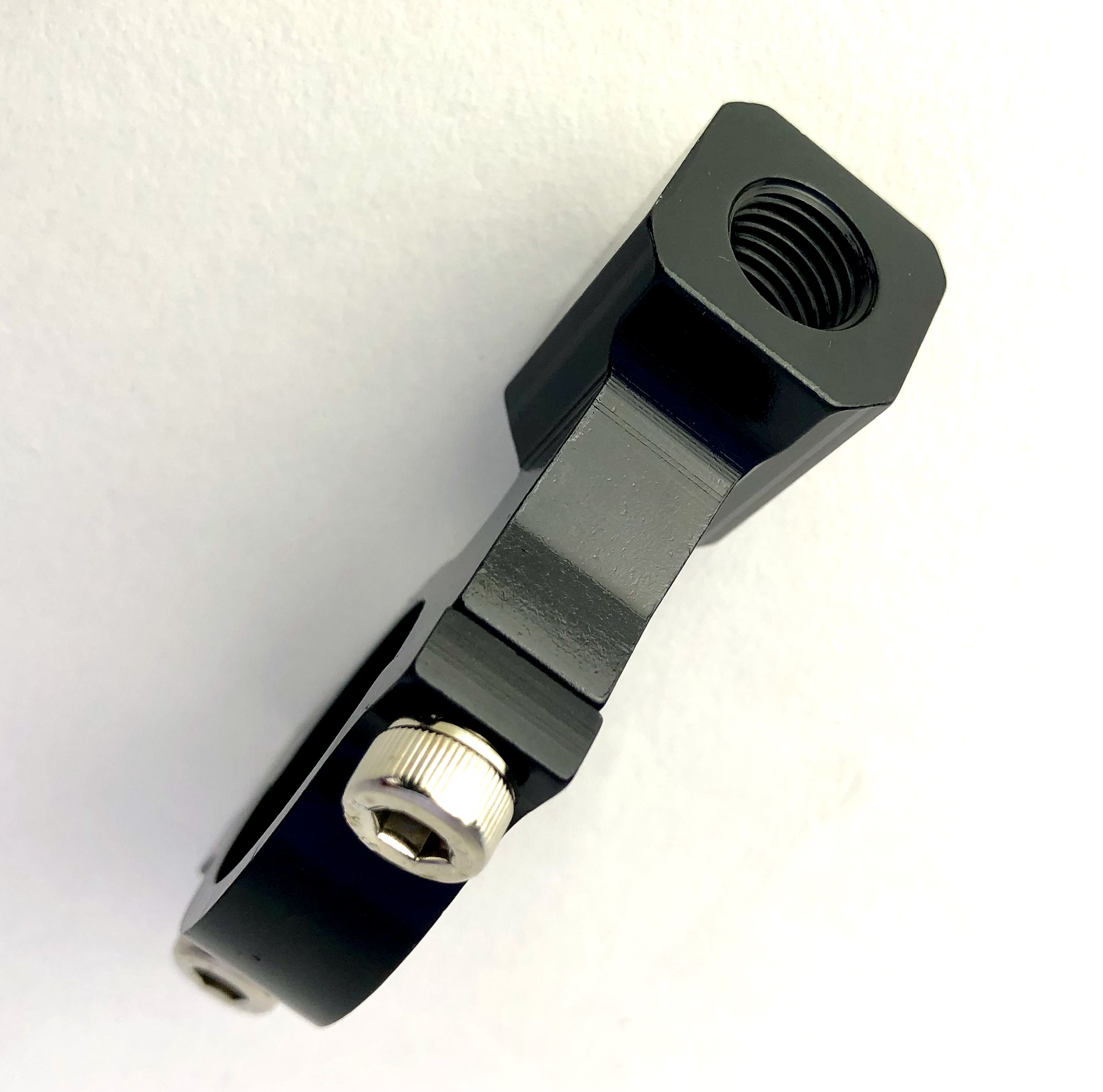 Spiegelhalter Alu  22 mm  M10  schwarz