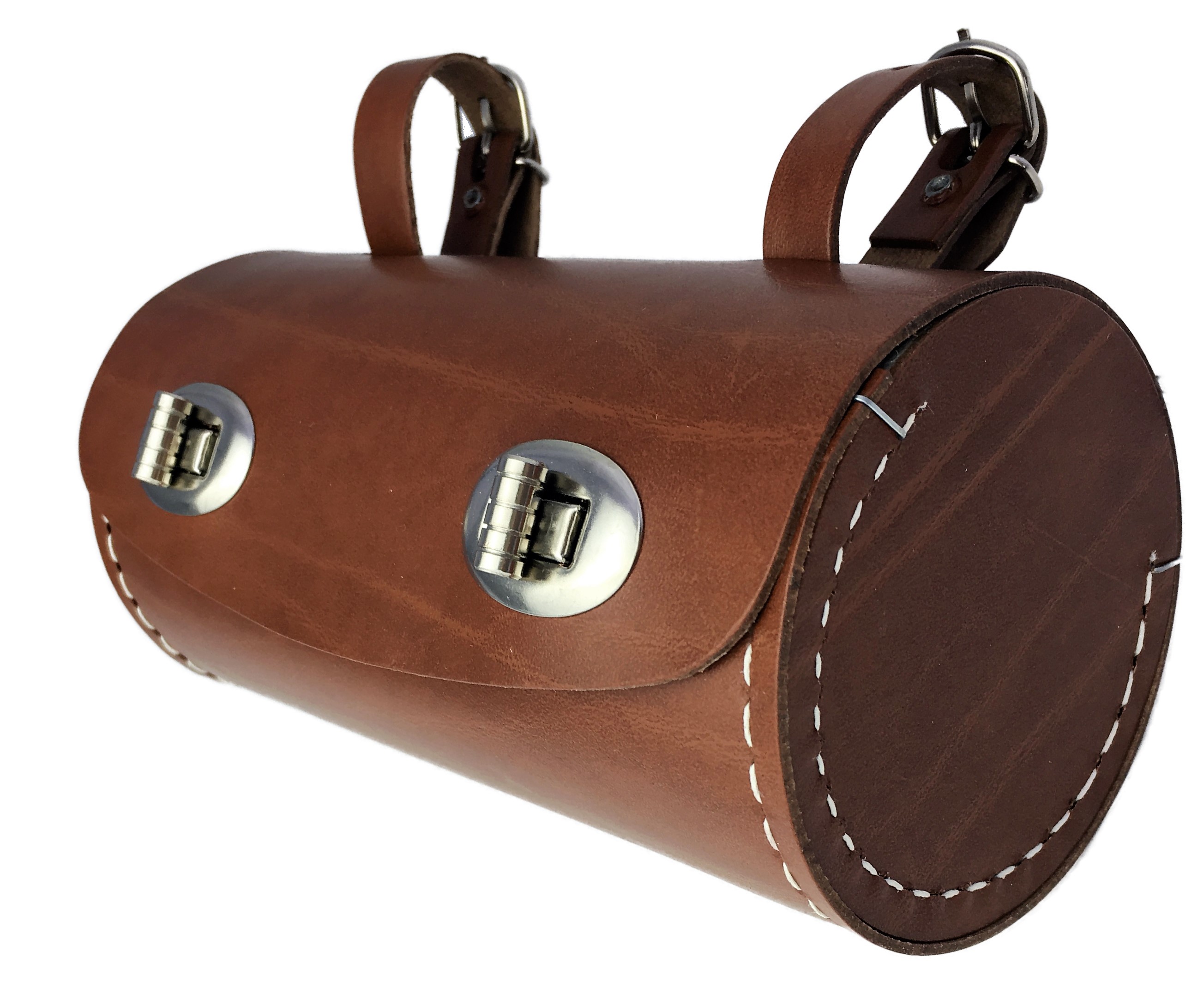 Satteltasche in Tonnenform hellbraun