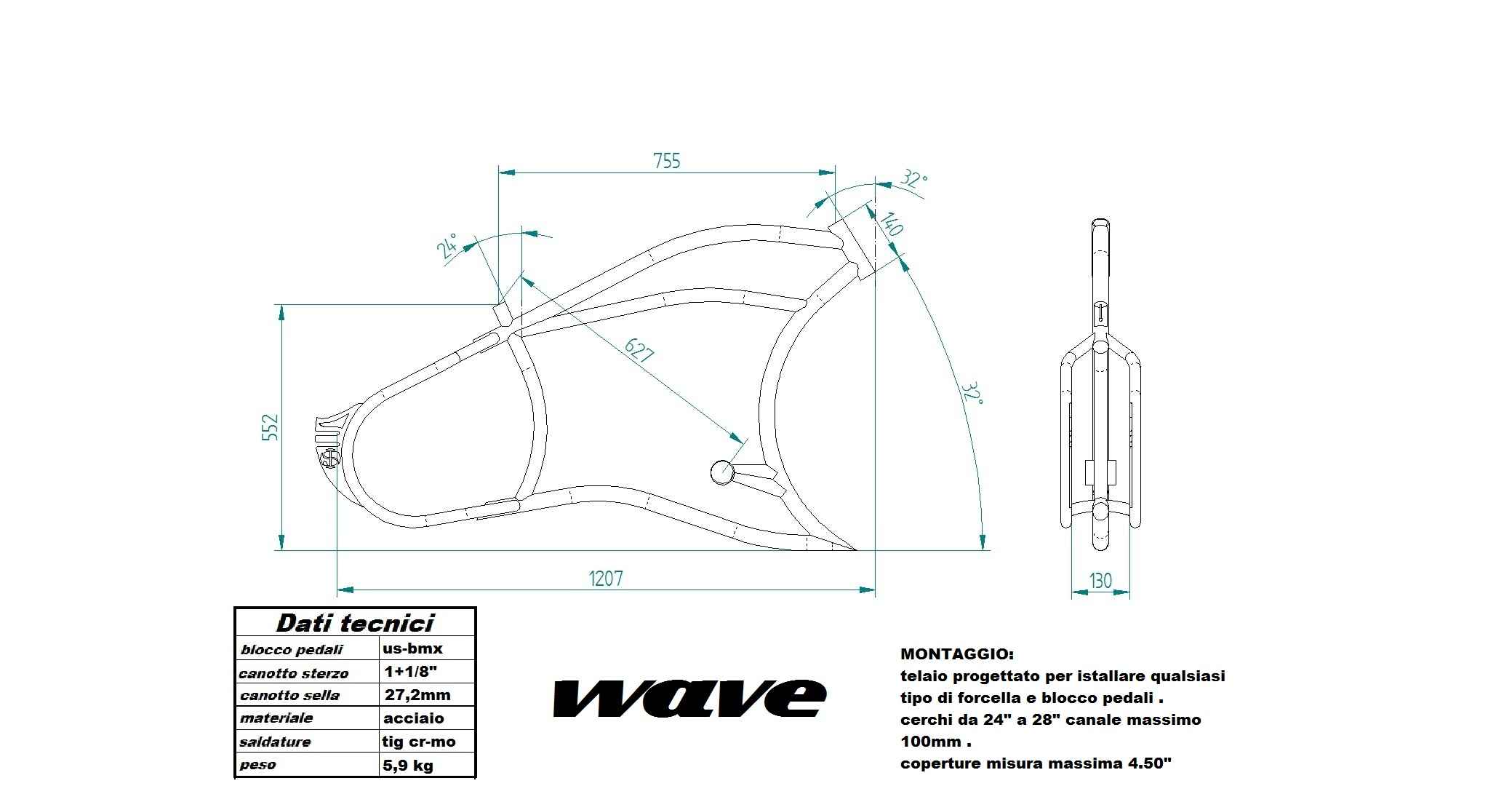 Custom Cruiser Rahmen TSP Wave