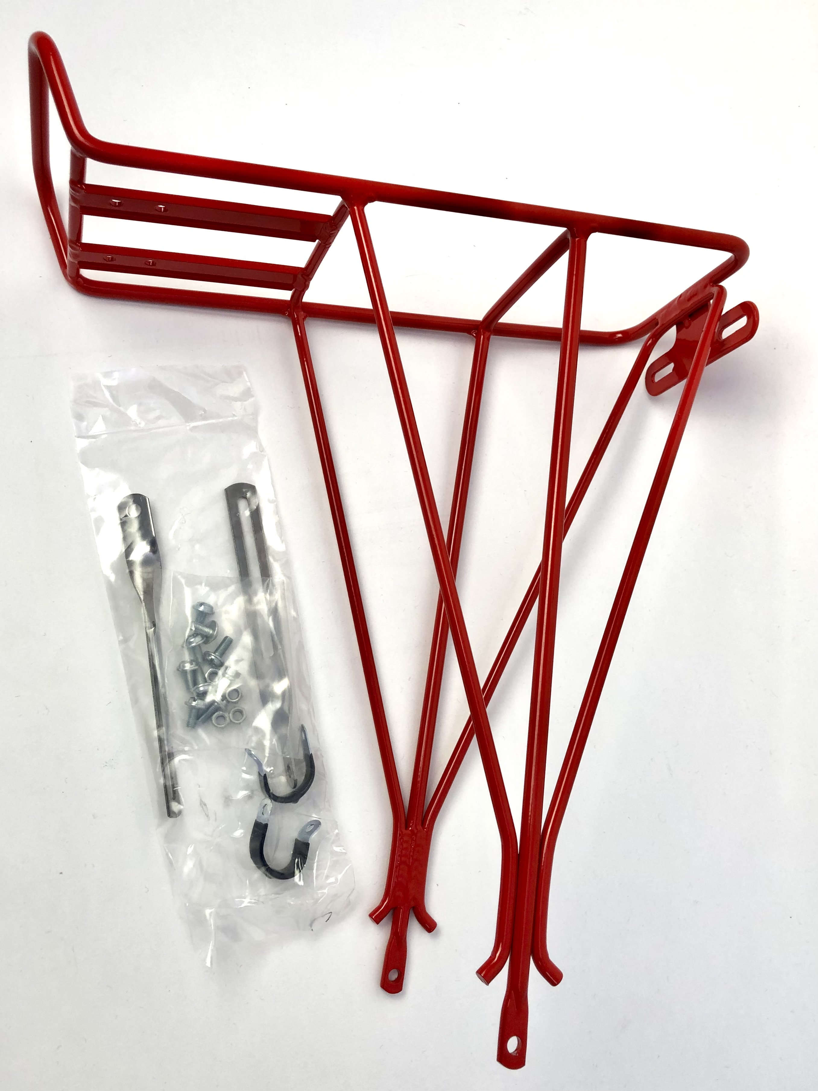 Gepäckträger Alu für 27/28er Räder rot