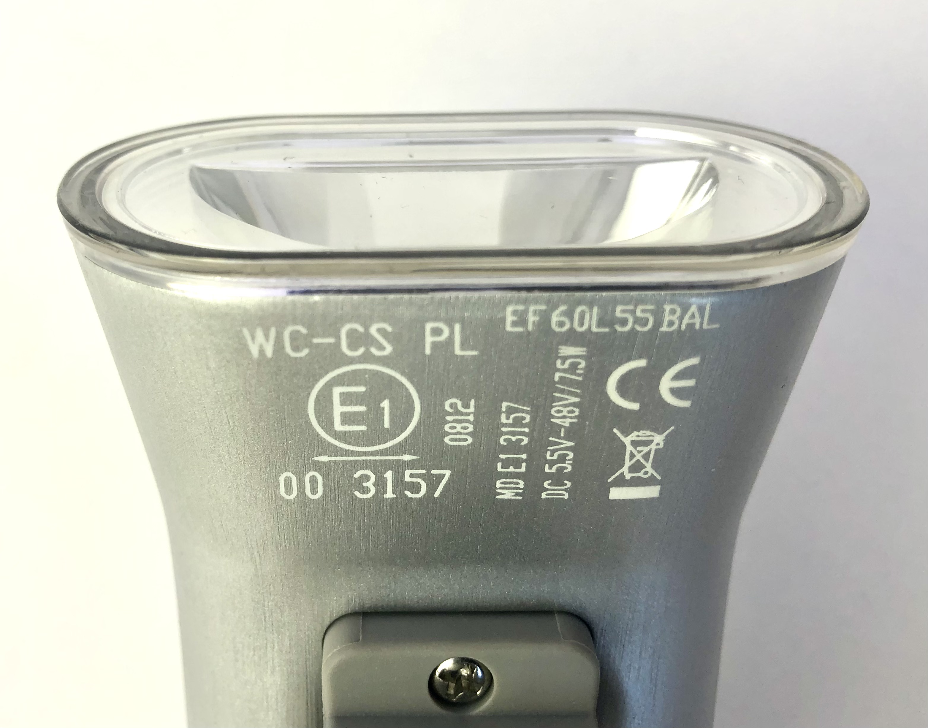 Philips LED E-Bike Frontlampe silber mit Reflektor zur Gabelmontage