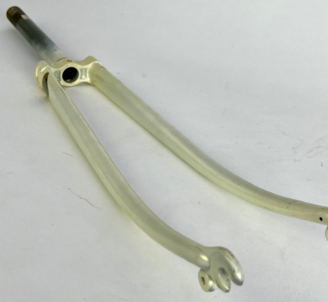 Rennradgabel mit Campagnolo Ausfallenden 700c 70-80er Jahre  Schaftlänge:225 mm Perlmutt