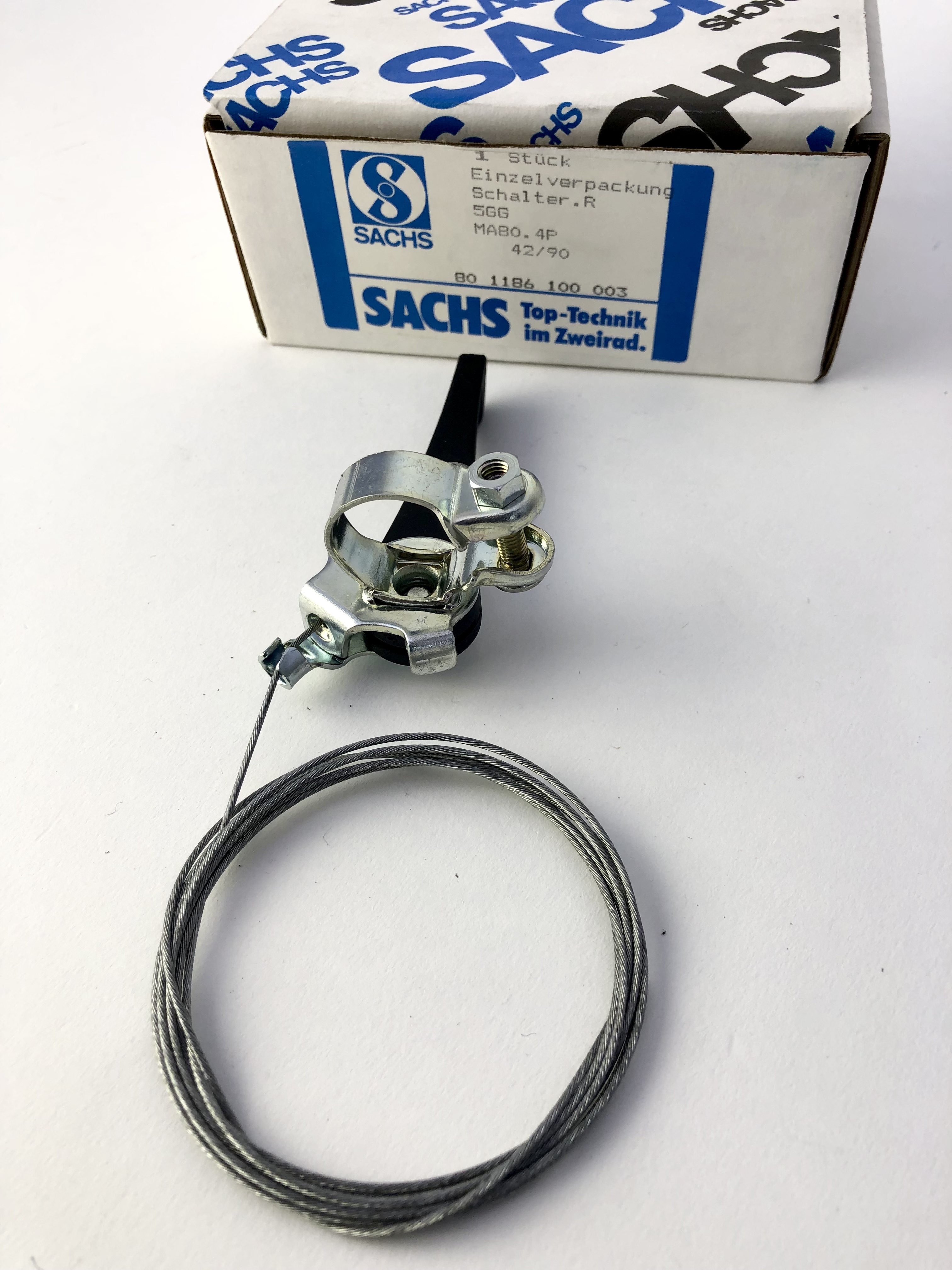 NOS Schalthebel von Sachs Huret zur Befestigung am Lenkervorbau
