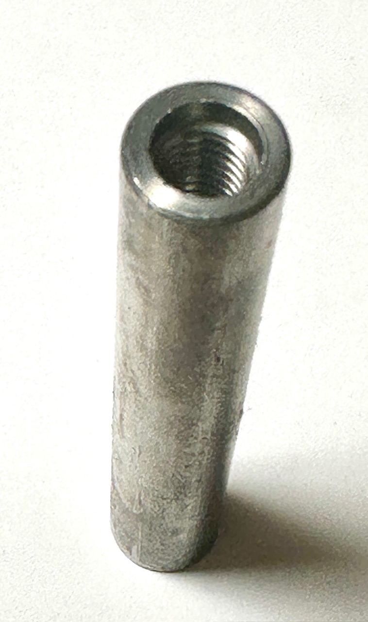 Verbindungsmuffe / Gewindehülse rund M6, 60 x 10 mm