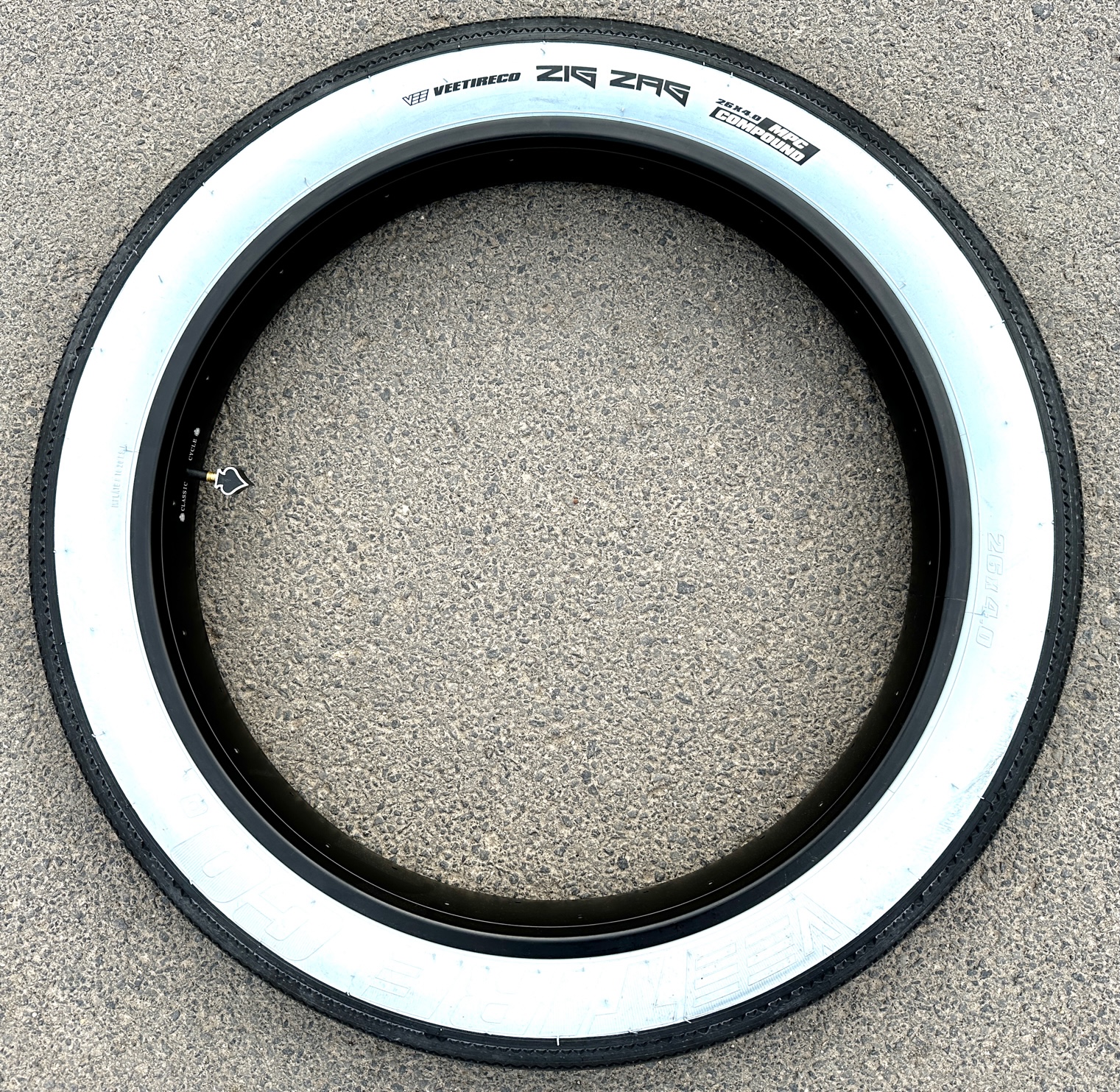 Reifen Fat Bike Classic Cycle Zig Zag 26 x 4.0 - 97/102 - 559 Weißwand