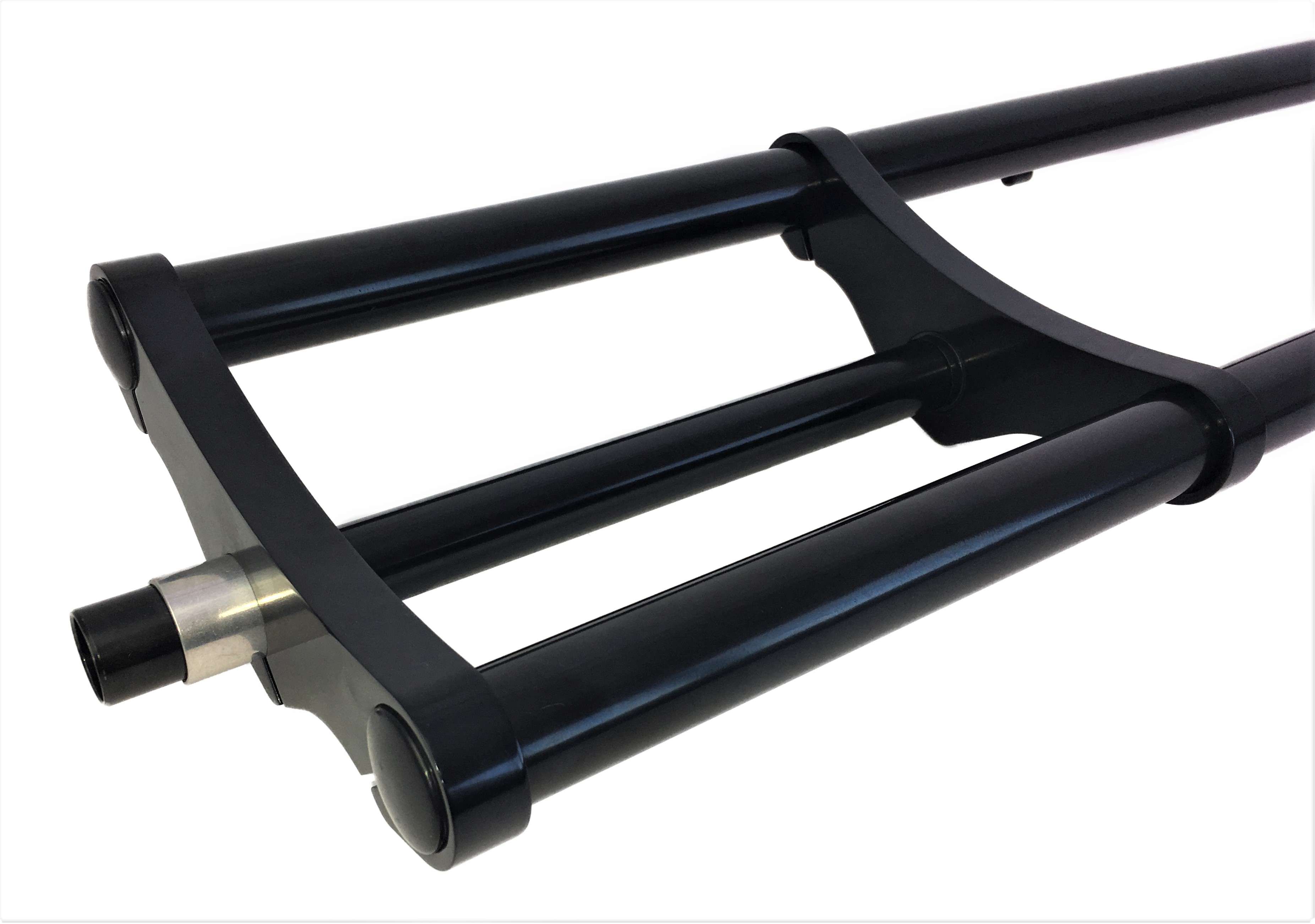 Extra breite Doppelbrückengabel, 900 mm, schwarz für 20-28 Zollreifen