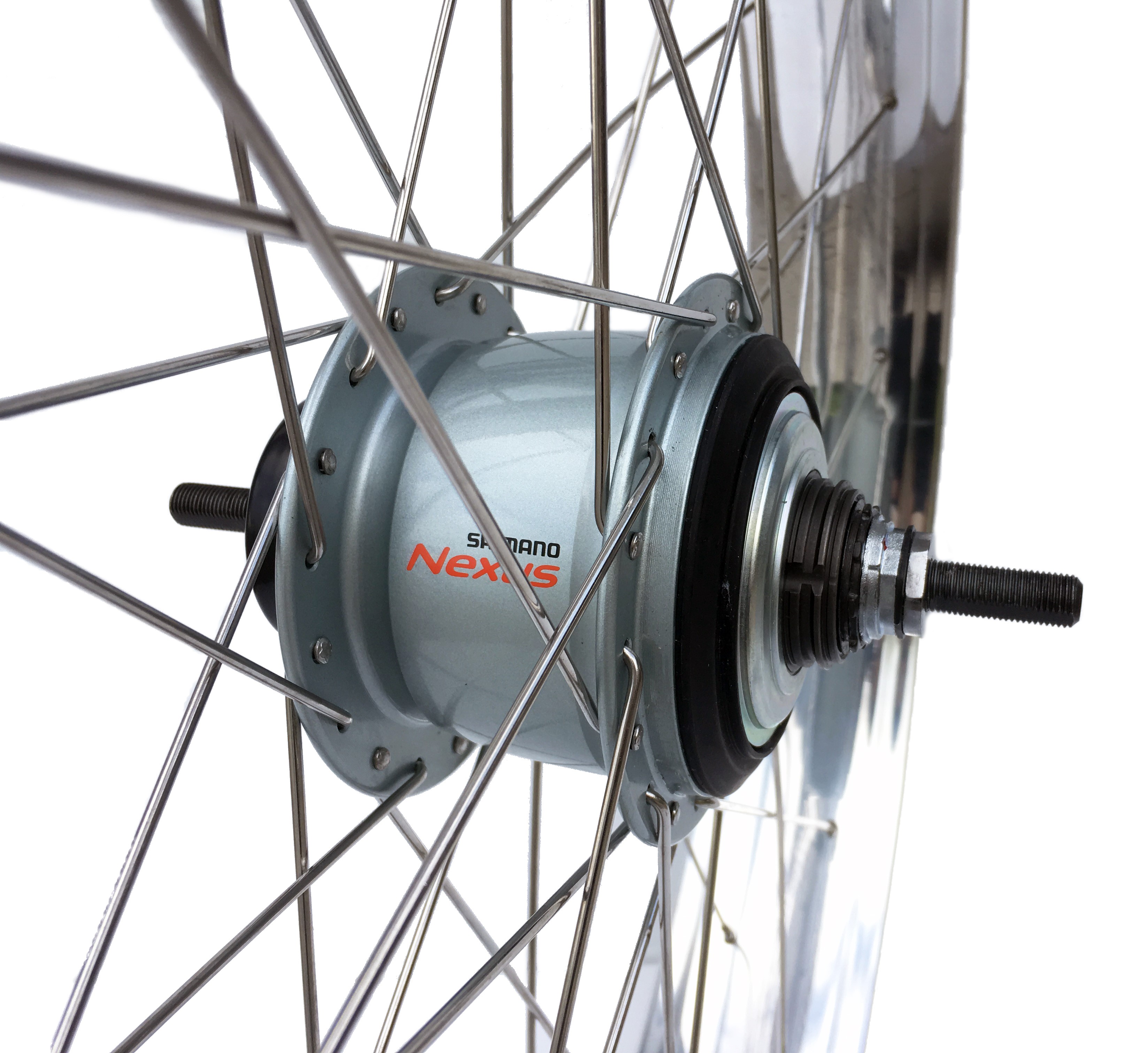 24 Hinterrad 82 mm Alufelge 8-Gang Shimano poliert