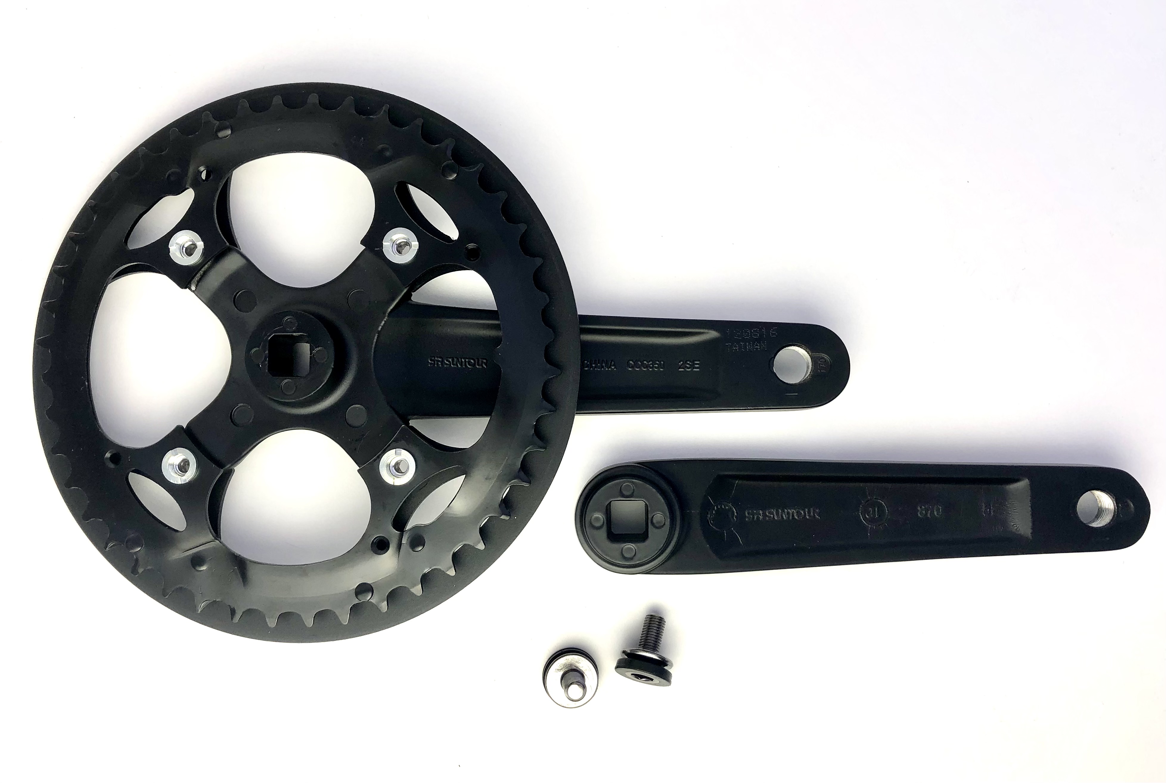 SR-Suntour schwarze Kettenradgarnitur SC344 170mm, Vierkant, 44 Zähne