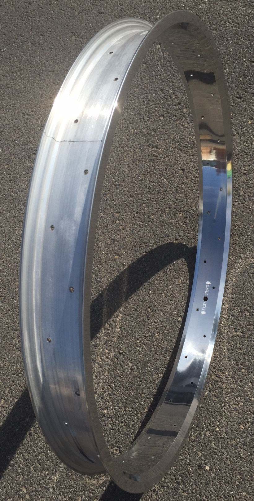 Alufelge 27,5 Zoll 67 mm hochglanzpoliert