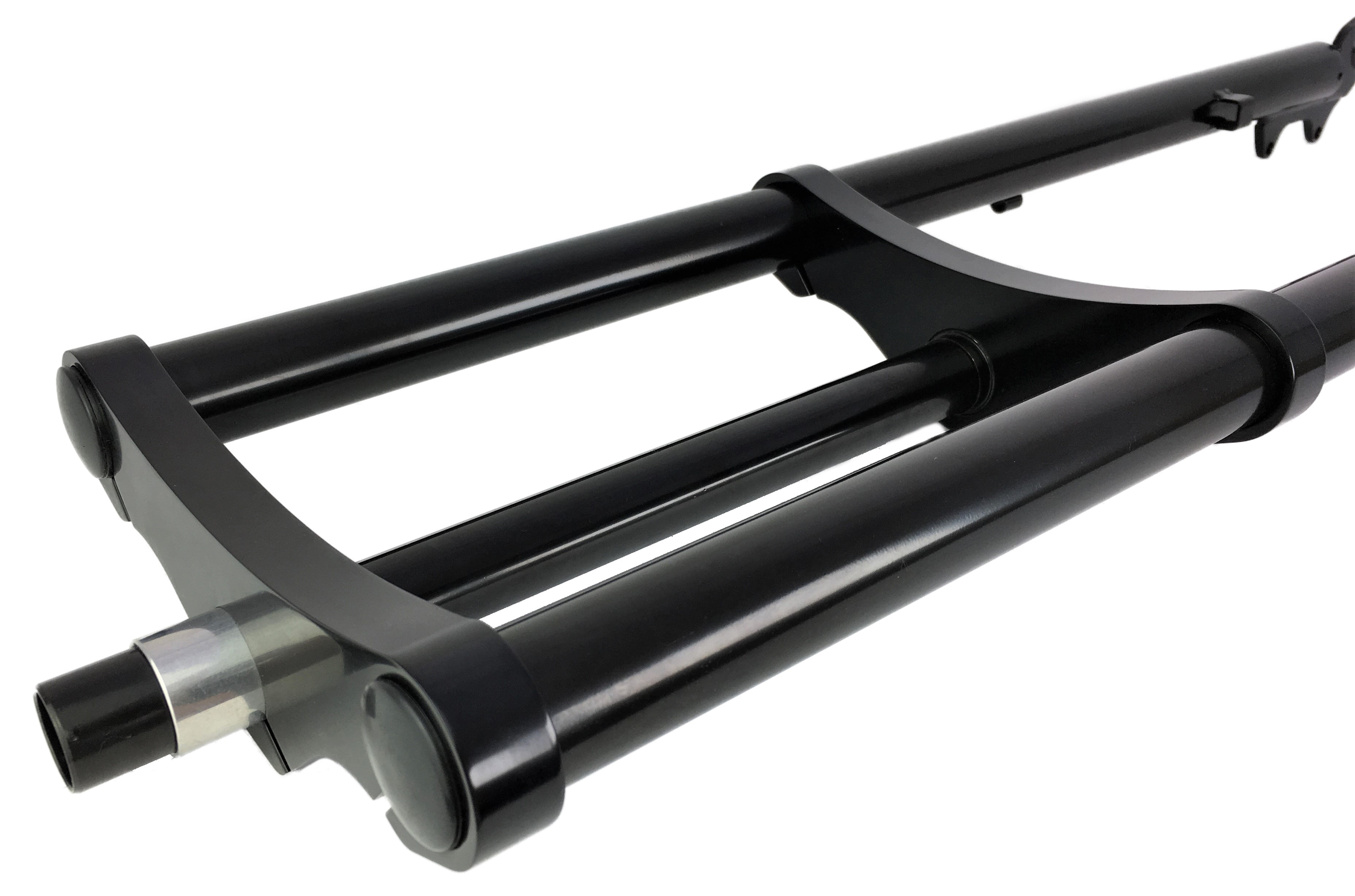 Extra breite Doppelbrückengabel, 660 mm, schwarz für 20-26 Zoll Reifen 1 1/8 Schaft
