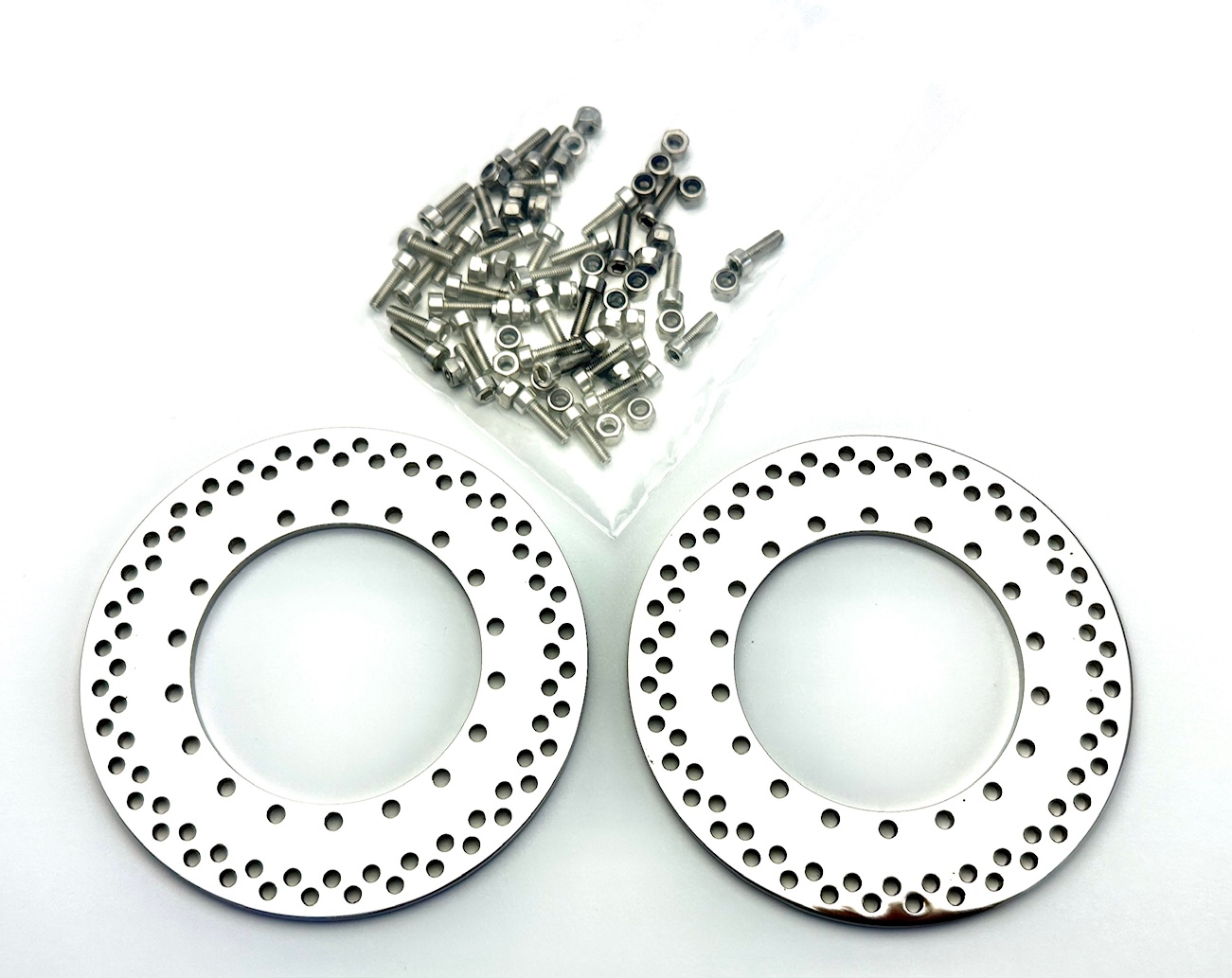 144 Loch Flansch Adapter poliert für Shimano 3-Gang