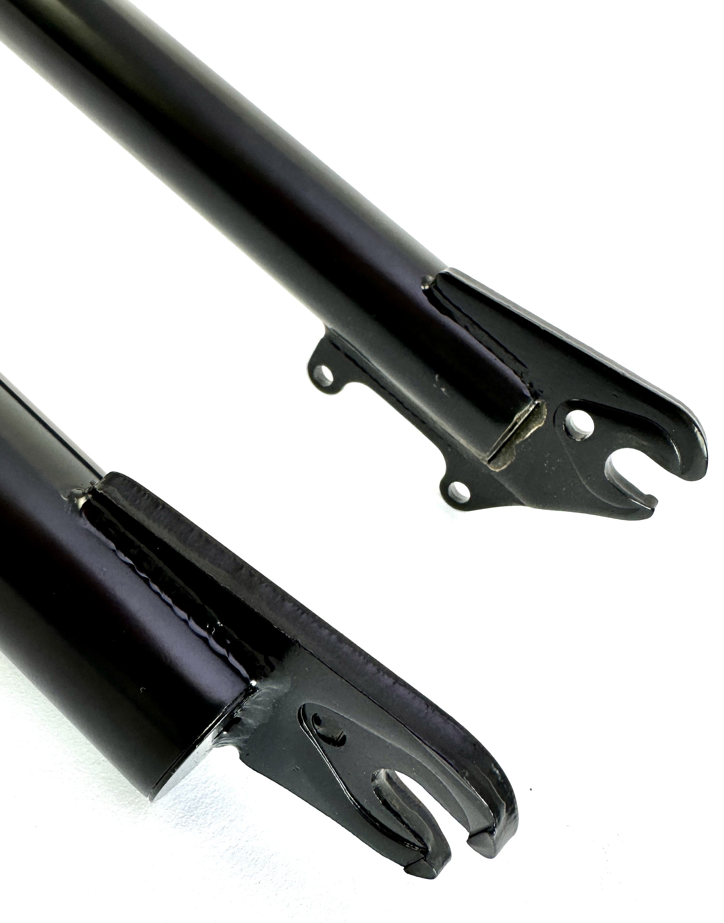 2-Doppelbrückengabel, schwarz 570 mm, für 20-26 Zoll-Reifen 1 Zoll Schaft