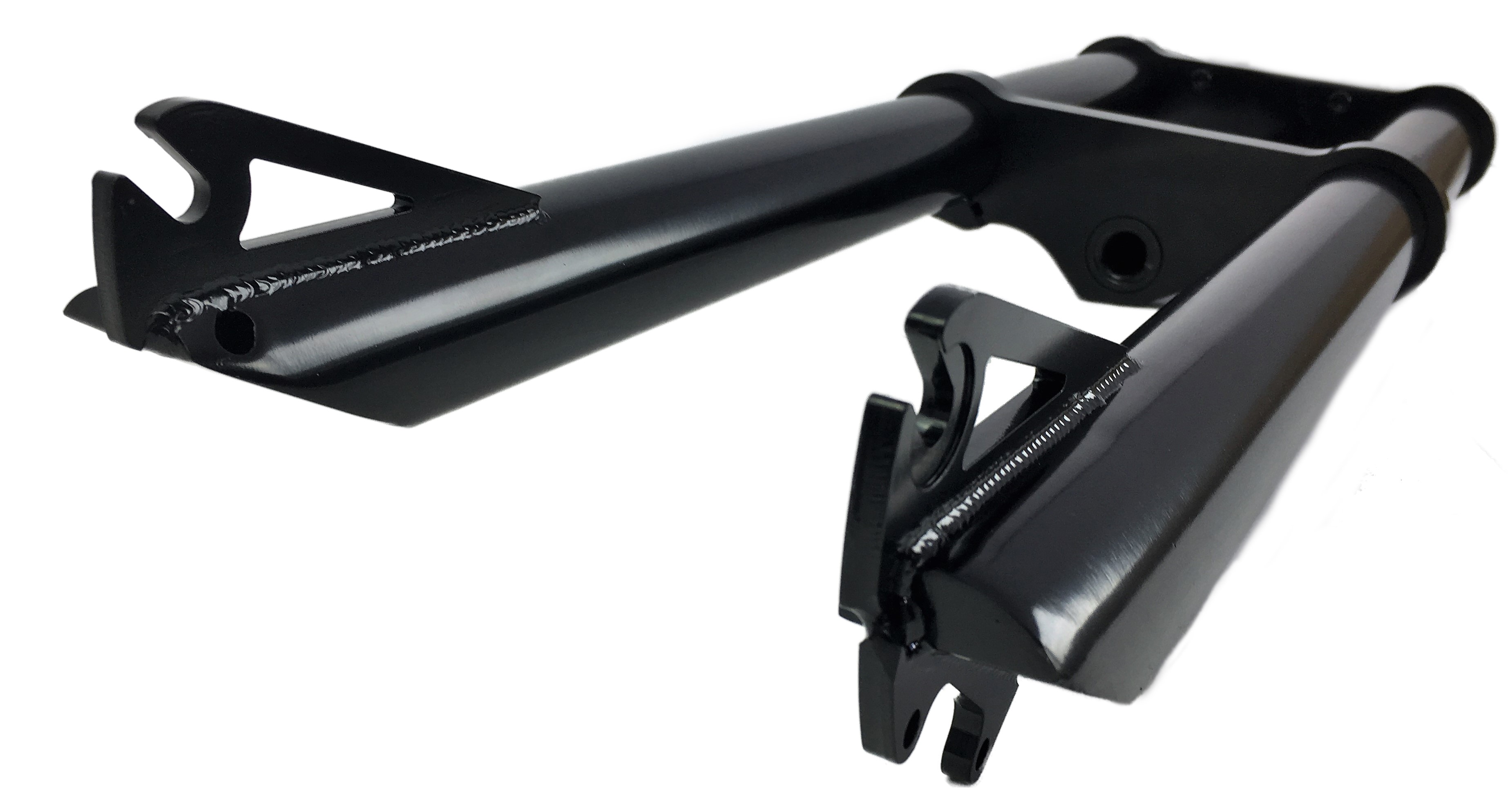Extra breite und dicke Doppelbrückengabel, 700 mm, 50 mm, schwarz  1 1/8 Schaft
