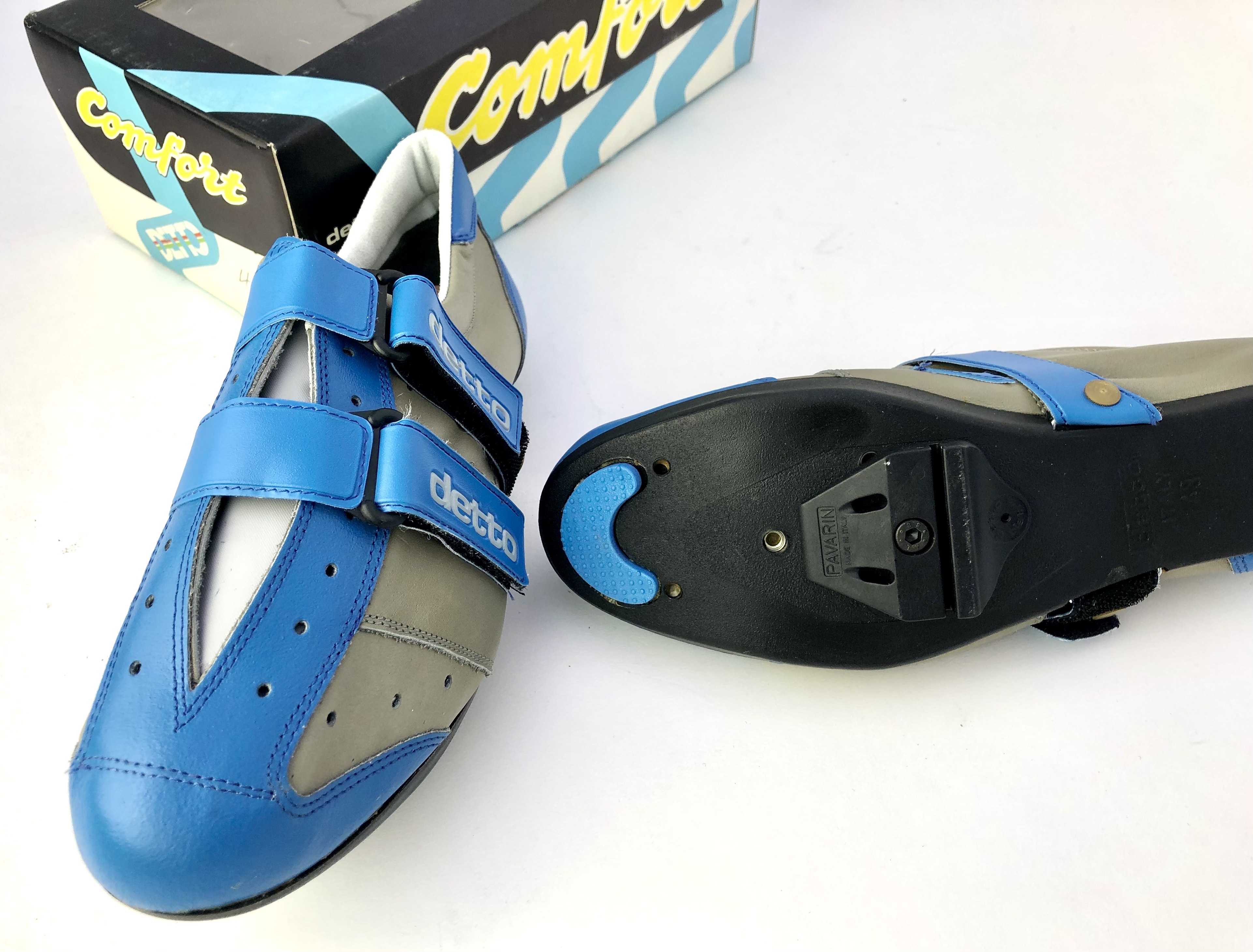 NOS Vintage Detto Pietro Mod. 230 Comfort blau Rennradschuhe Größe 40