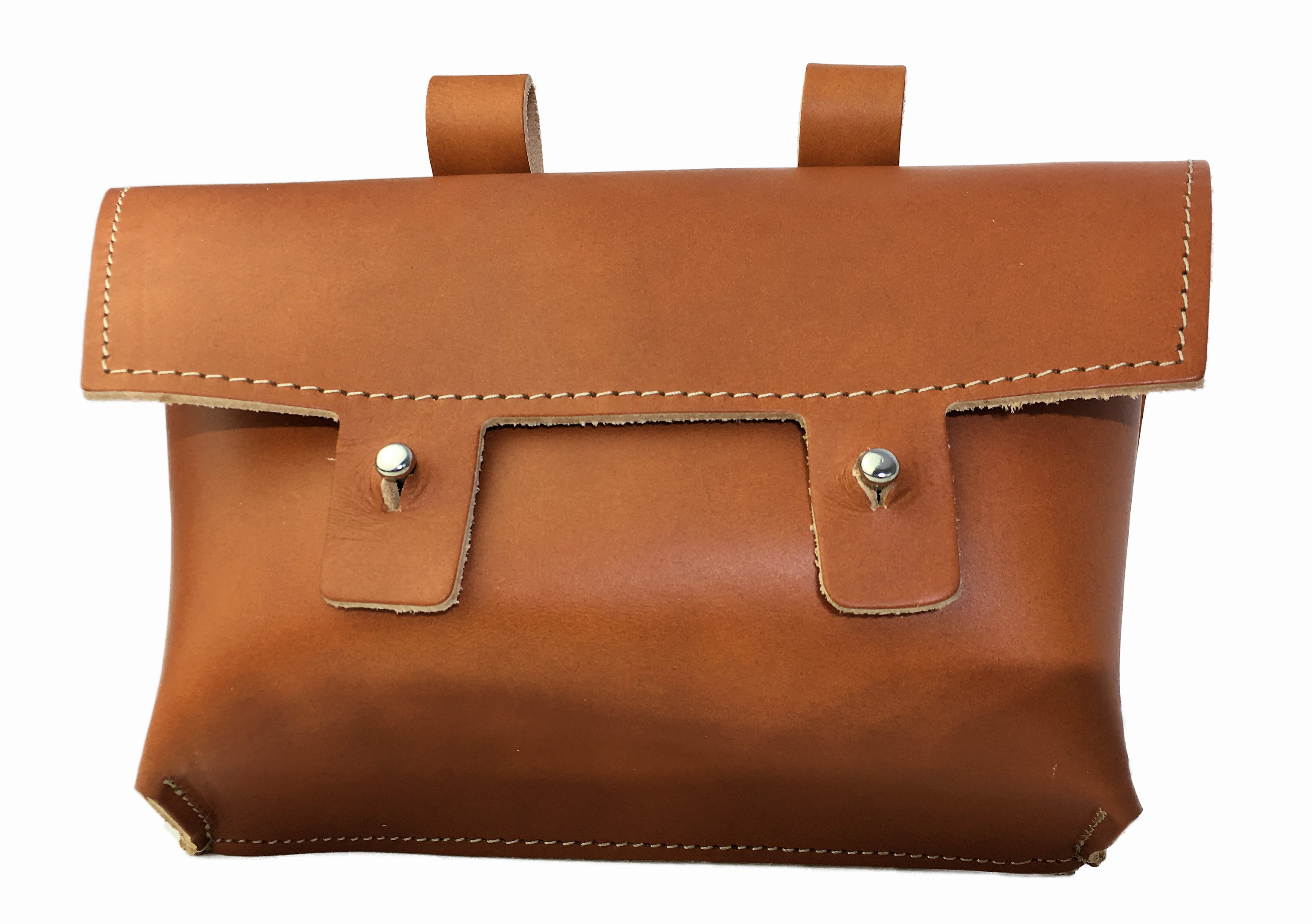 Lenkertasche Echtleder in Hellbraun - Brandy