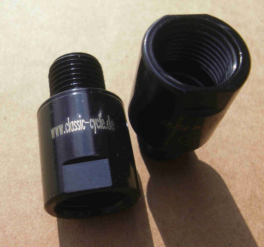 Pedal Gewinde Adapter 1/2 - 9/16 schwarz
