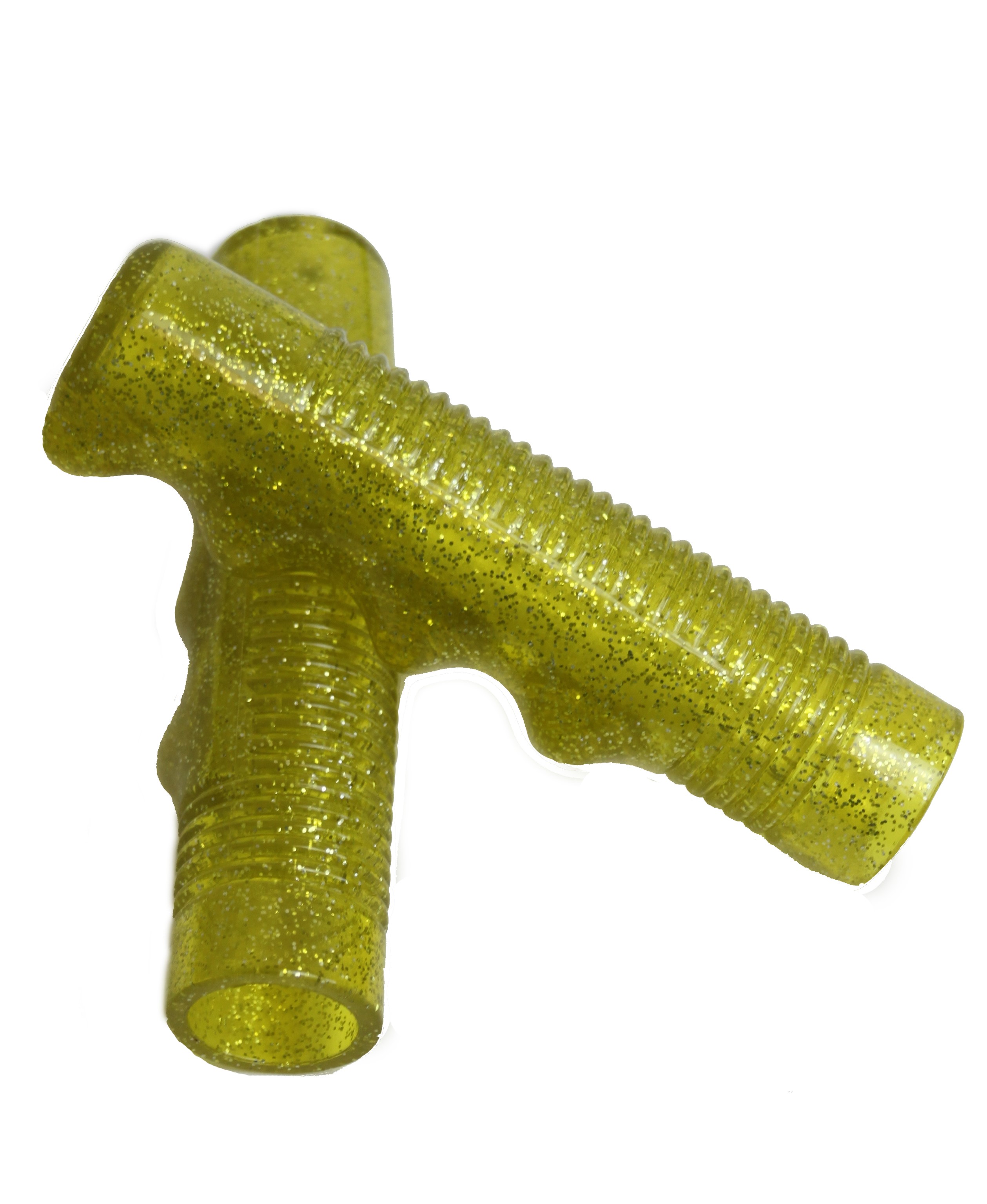 Glittergriff gelb Gummi wie 60-70er Jahre