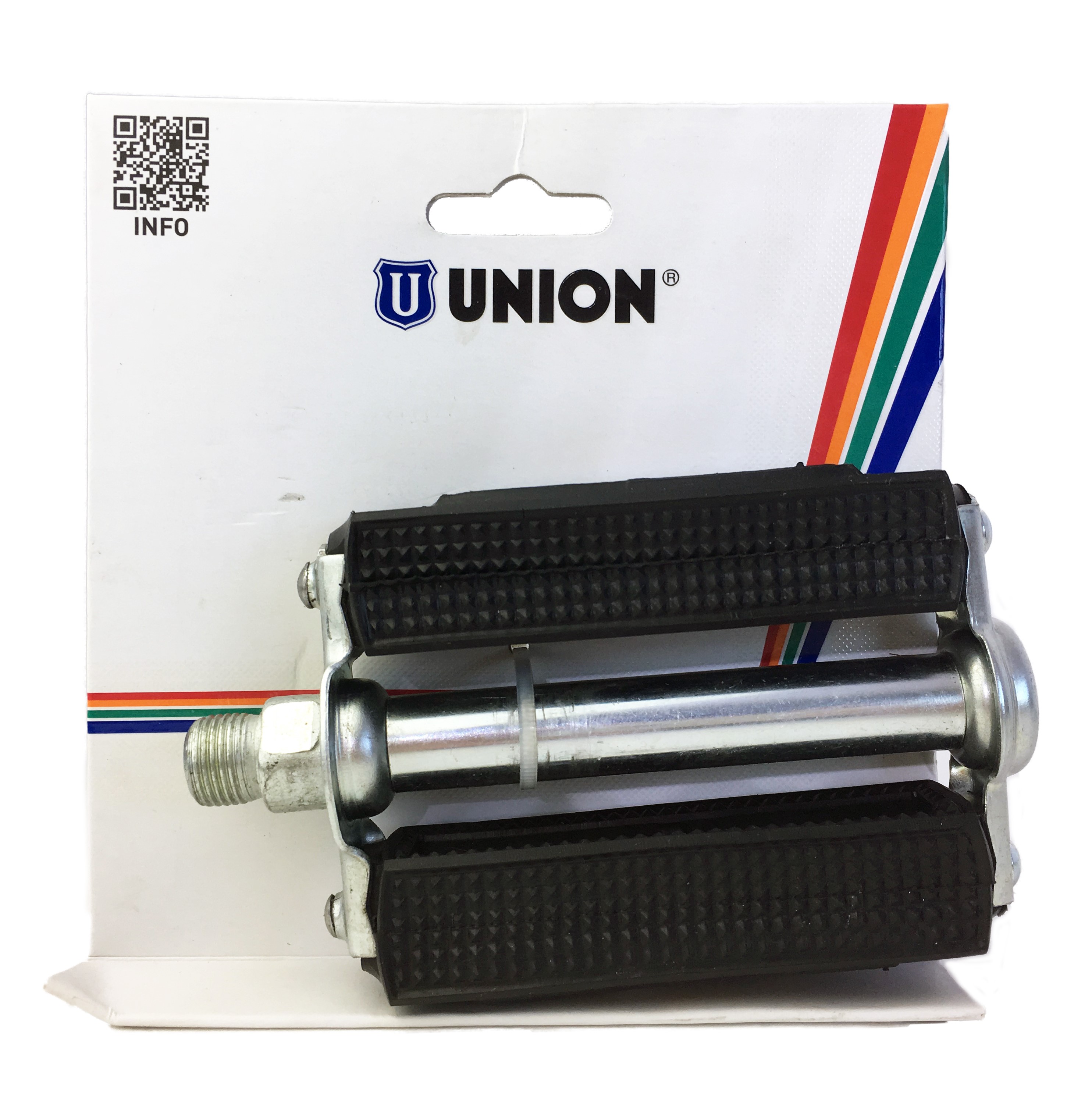Union Blockpedale eckig mit Reflektor 9/16 mit Prüfnummer
