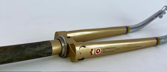 Gazelle Rennradgabel 28 Zoll 80er gold / chrome