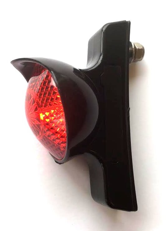 Classic Cycle Rückleuchte schwarz Retro LED rot Batterie