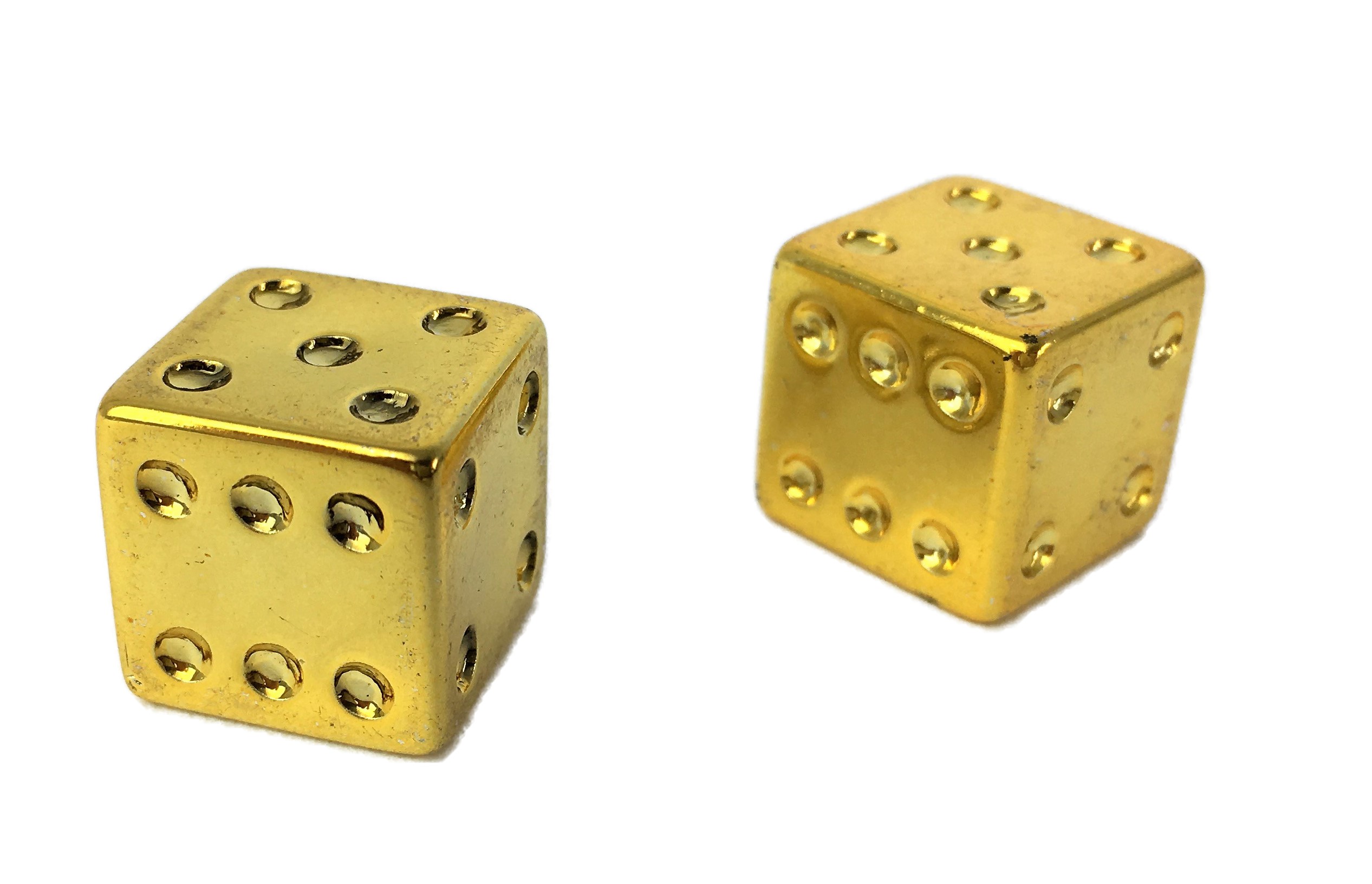 Ventilkappen Würfel, goldfarben.