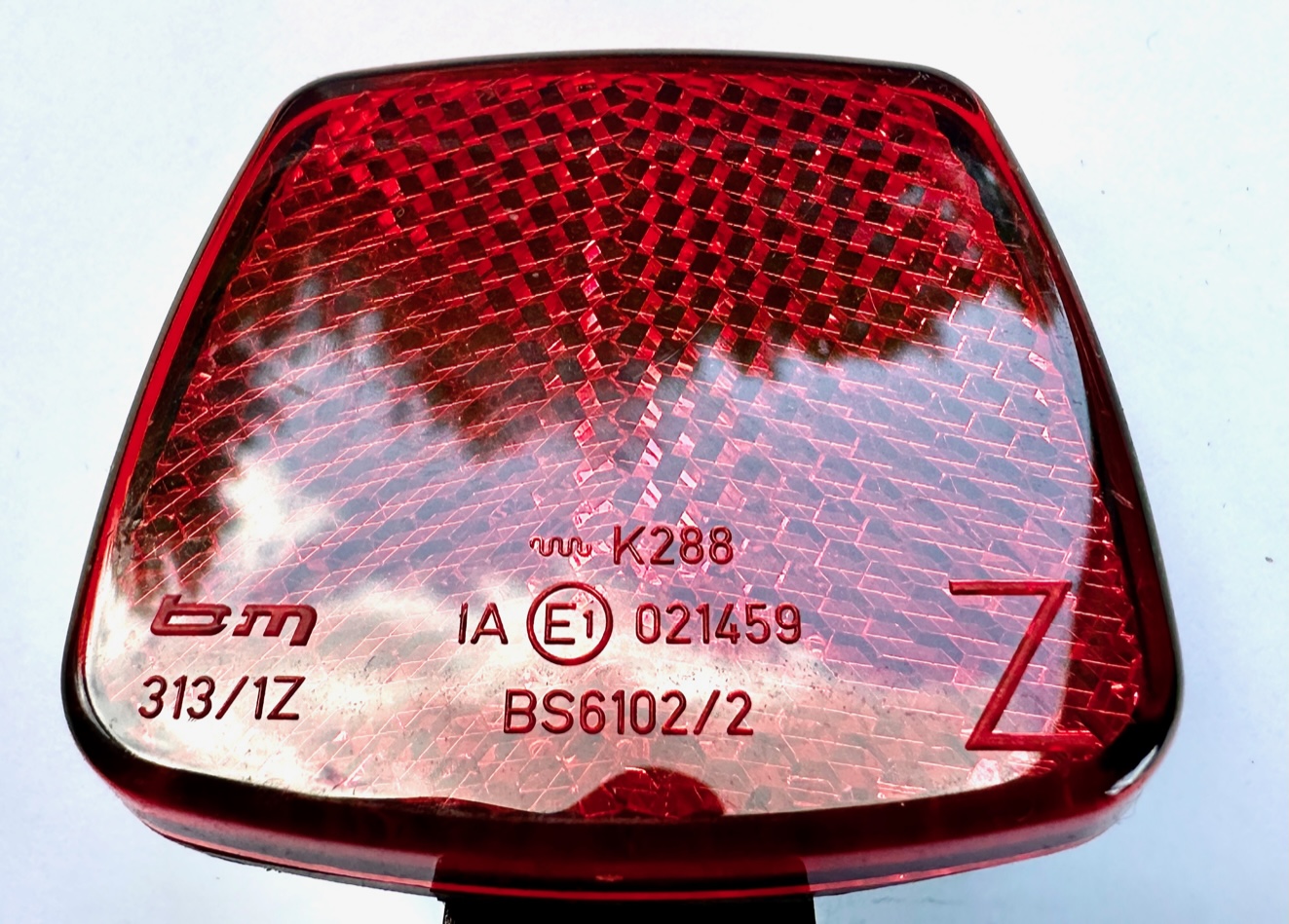 Busch und Müller E1 Reflektor / Rückstrahler, rot StVZO