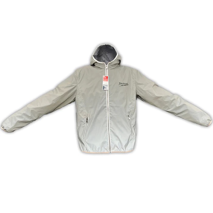 Reflektierende Fahrradjacke „Fahrfreude“ mit Kapuze, XS