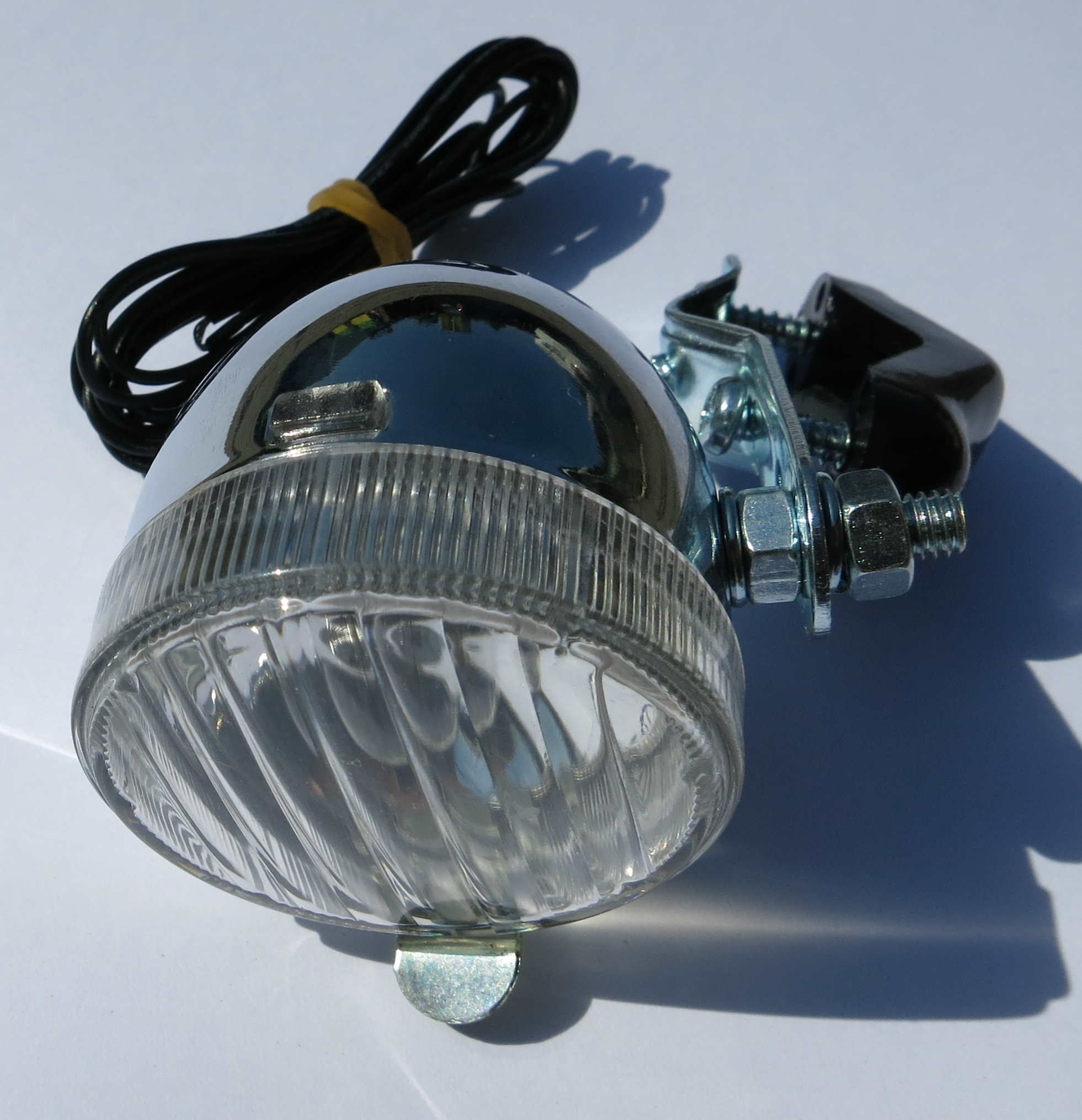 Kleines Frontlicht Big Bullet verchromt 6V 3W