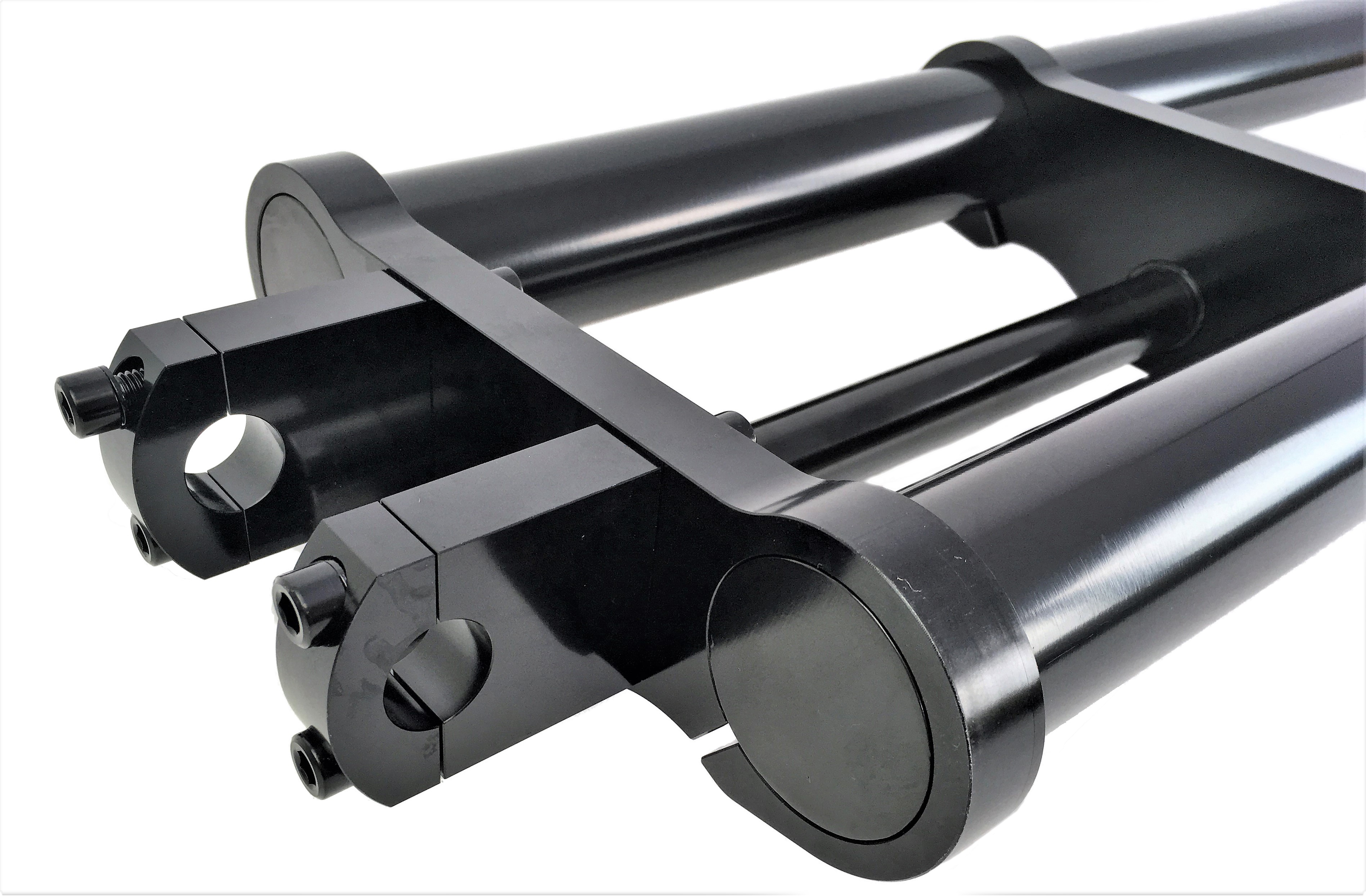 Extra breite und dicke Doppelbrückengabel, 700 mm, 50 mm, schwarz  1 1/8 Schaft