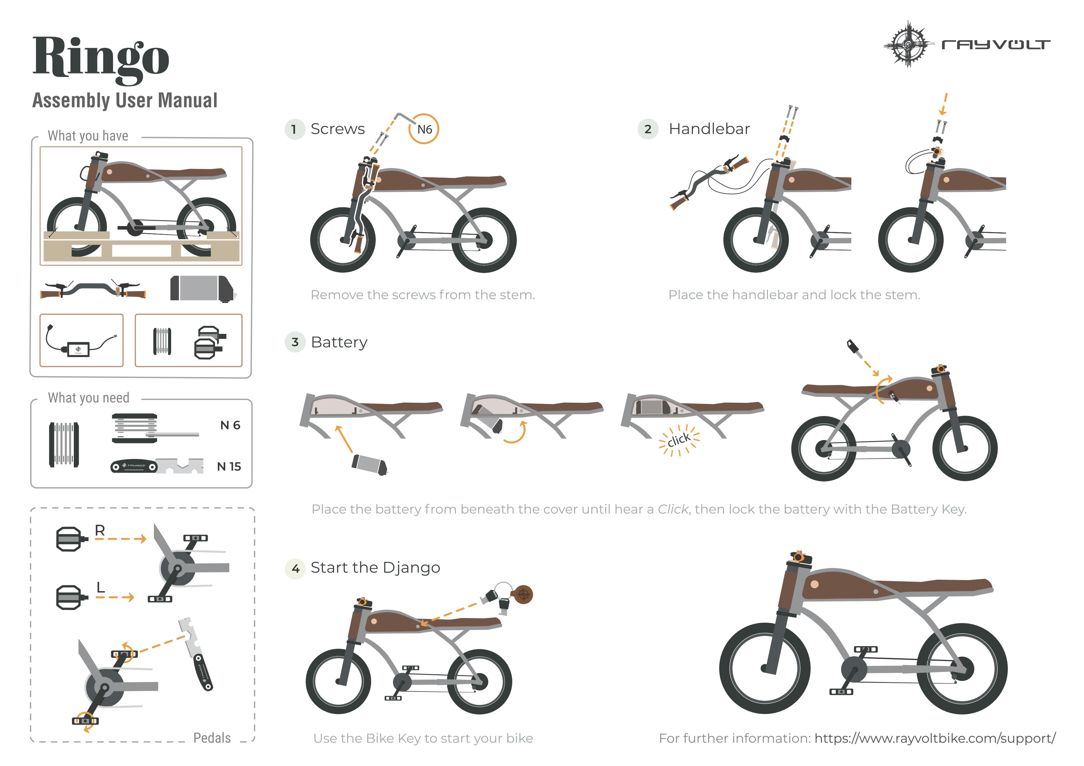 Rayvolt Ringo Smart+ EBike shadow black