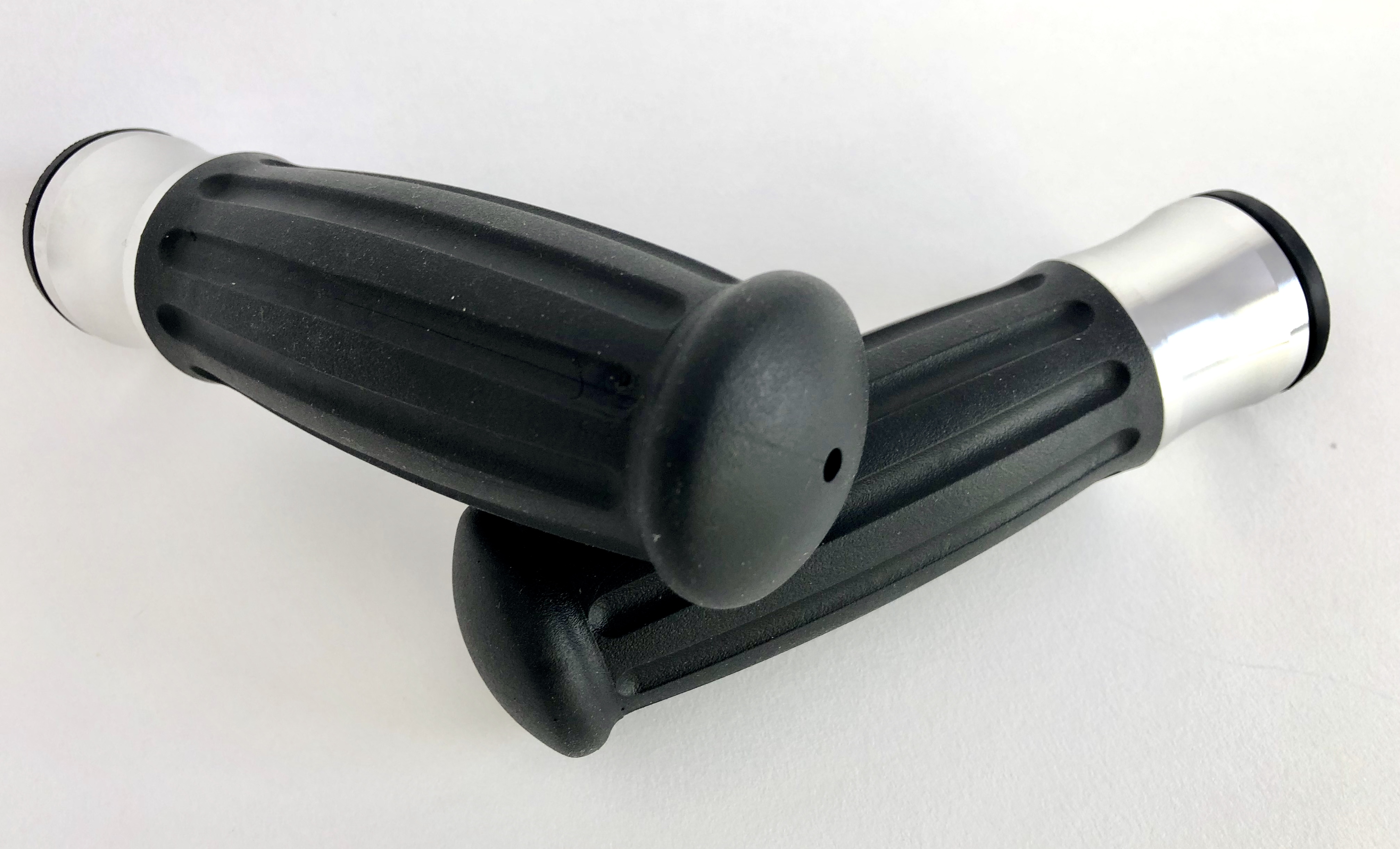 Lenkergriffe Gummi mit poliertem Aluring