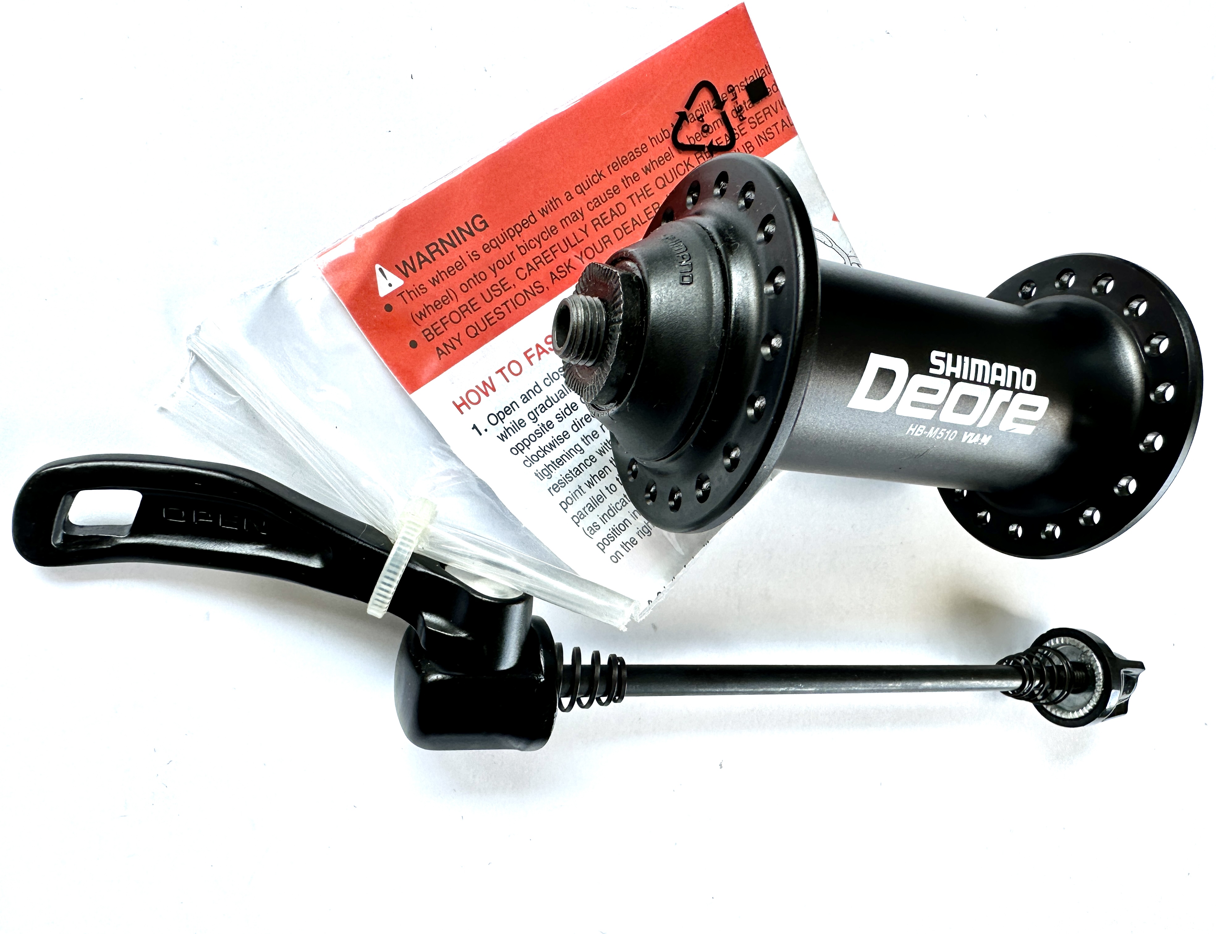 Shimano Deore HB-M510 Vorderradnabe 36-Loch, schwarz