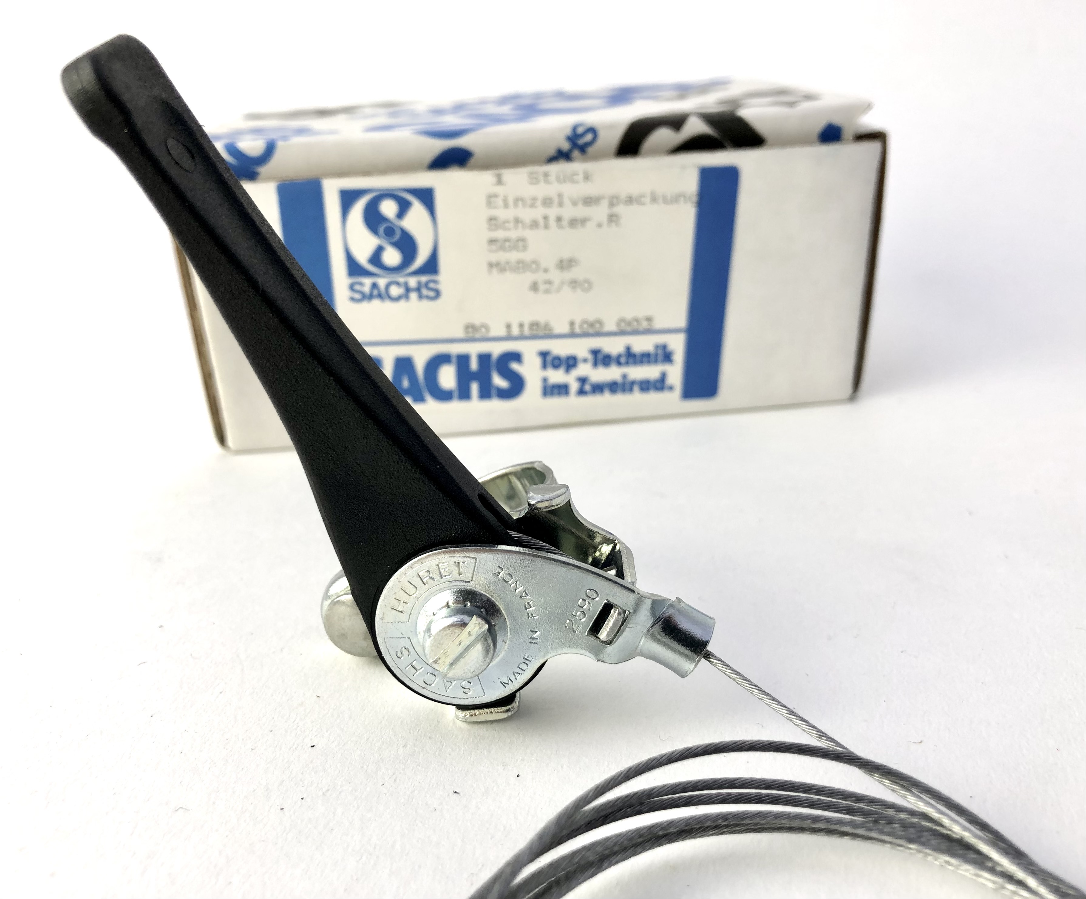 NOS Schalthebel von Sachs Huret zur Befestigung am Lenkervorbau