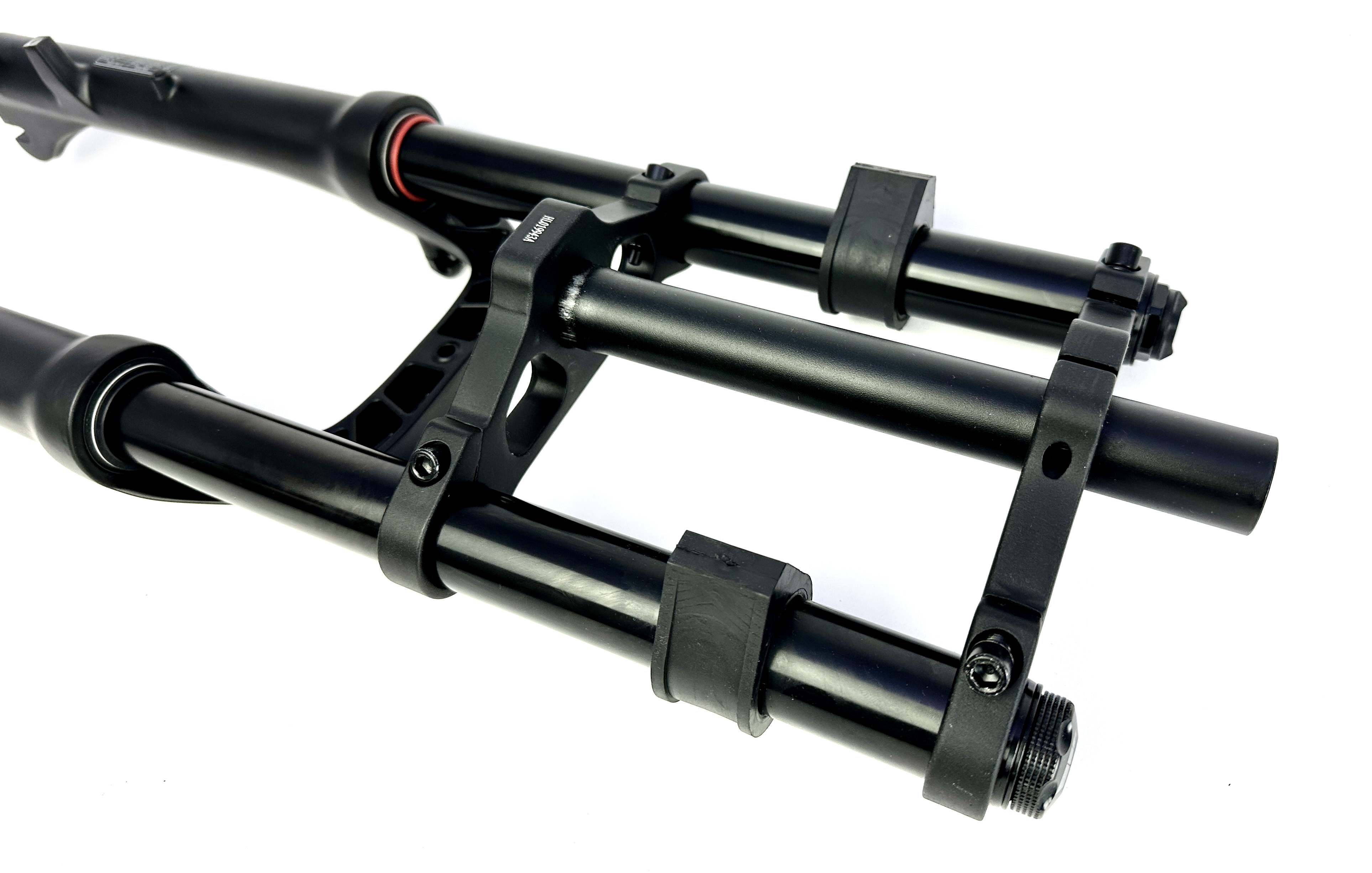 UD 204 Doppelbrücken-Federgabel Fatbike luftgefedert, mattschwarz