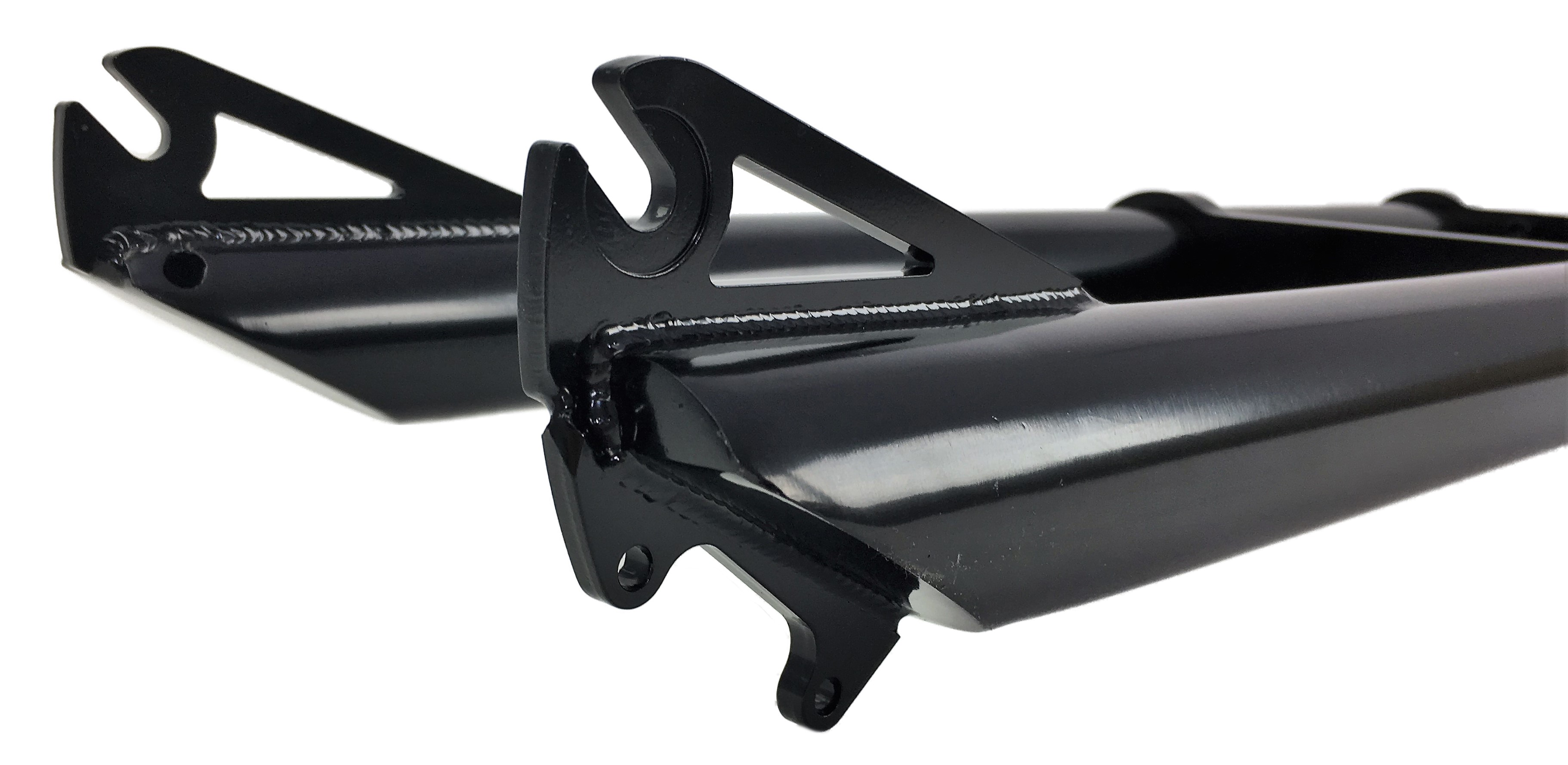 Extra breite und dicke Doppelbrückengabel, 700 mm, 50 mm, schwarz  1 1/8 Schaft