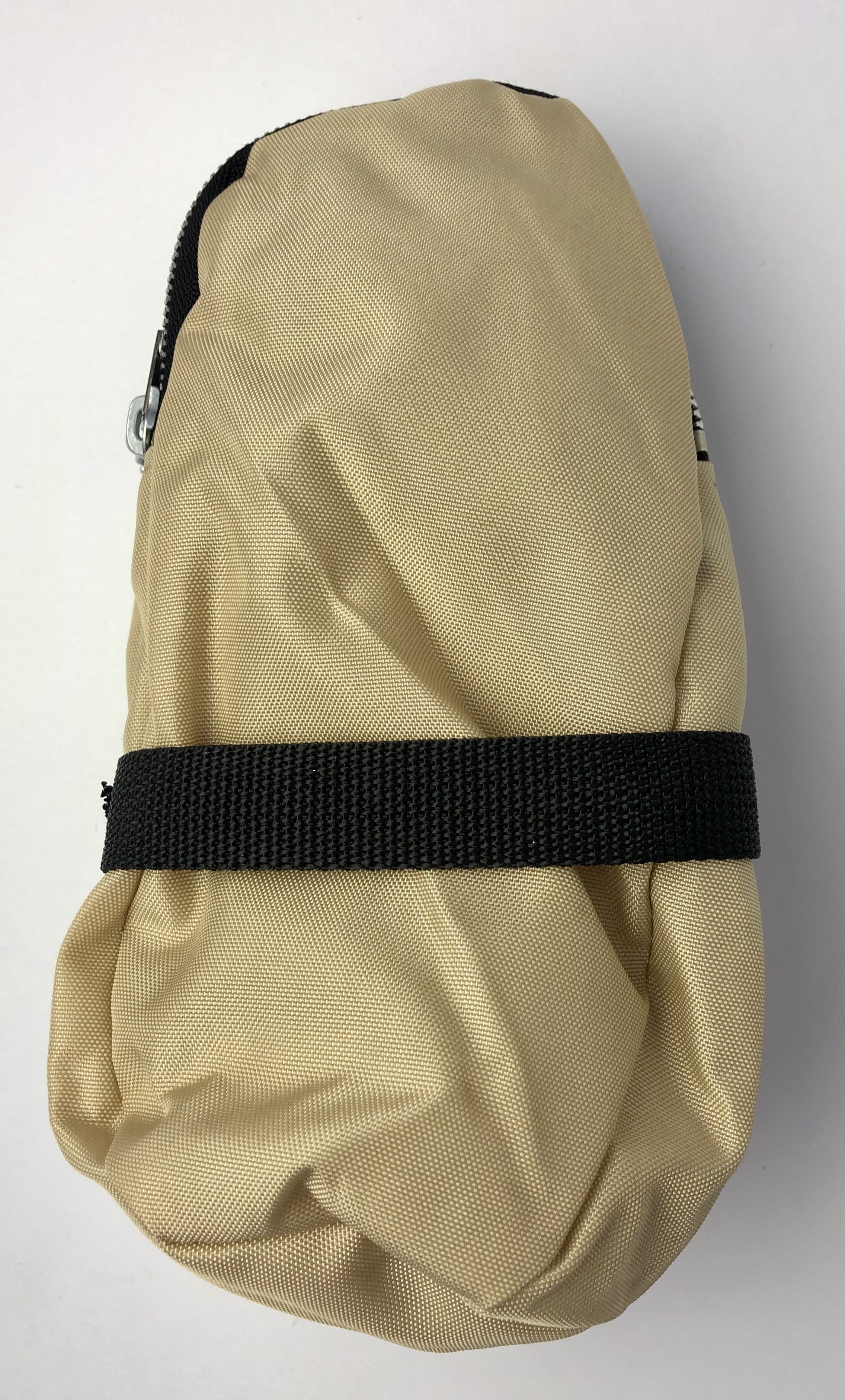 Doppel-Satteltasche Rennrad Reifentasche Nylon creme beige