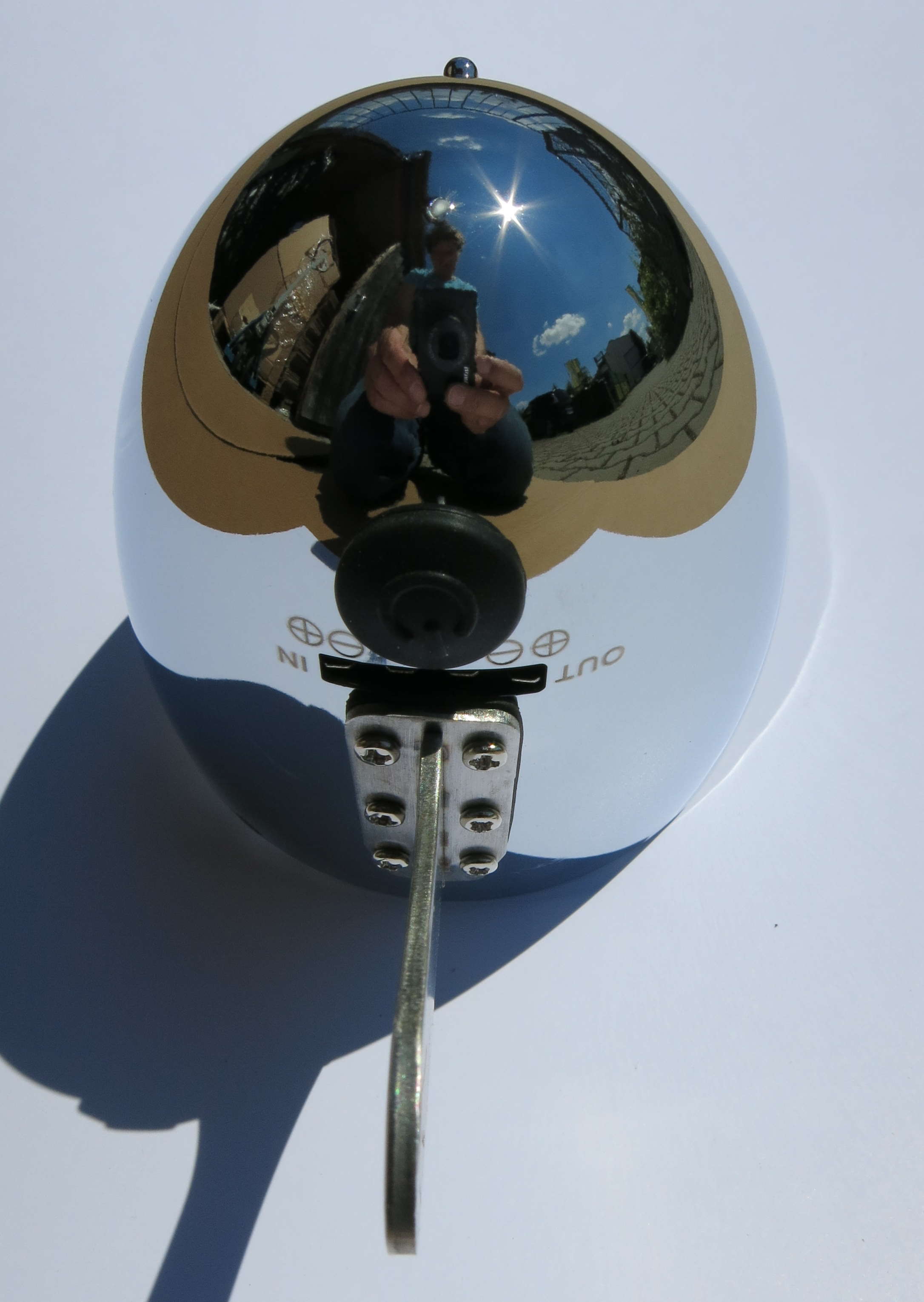 Classic Cycle LED 6V Frontlampe Dynamo 70 mm verchromt mit Schute klein