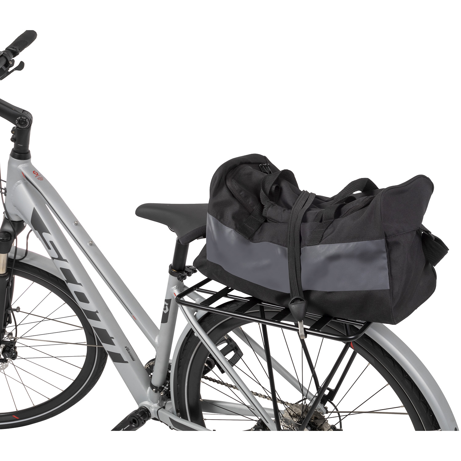 Gepäckträgerplatte schwarz Racky Baseplate Alu schwarz eloxiert