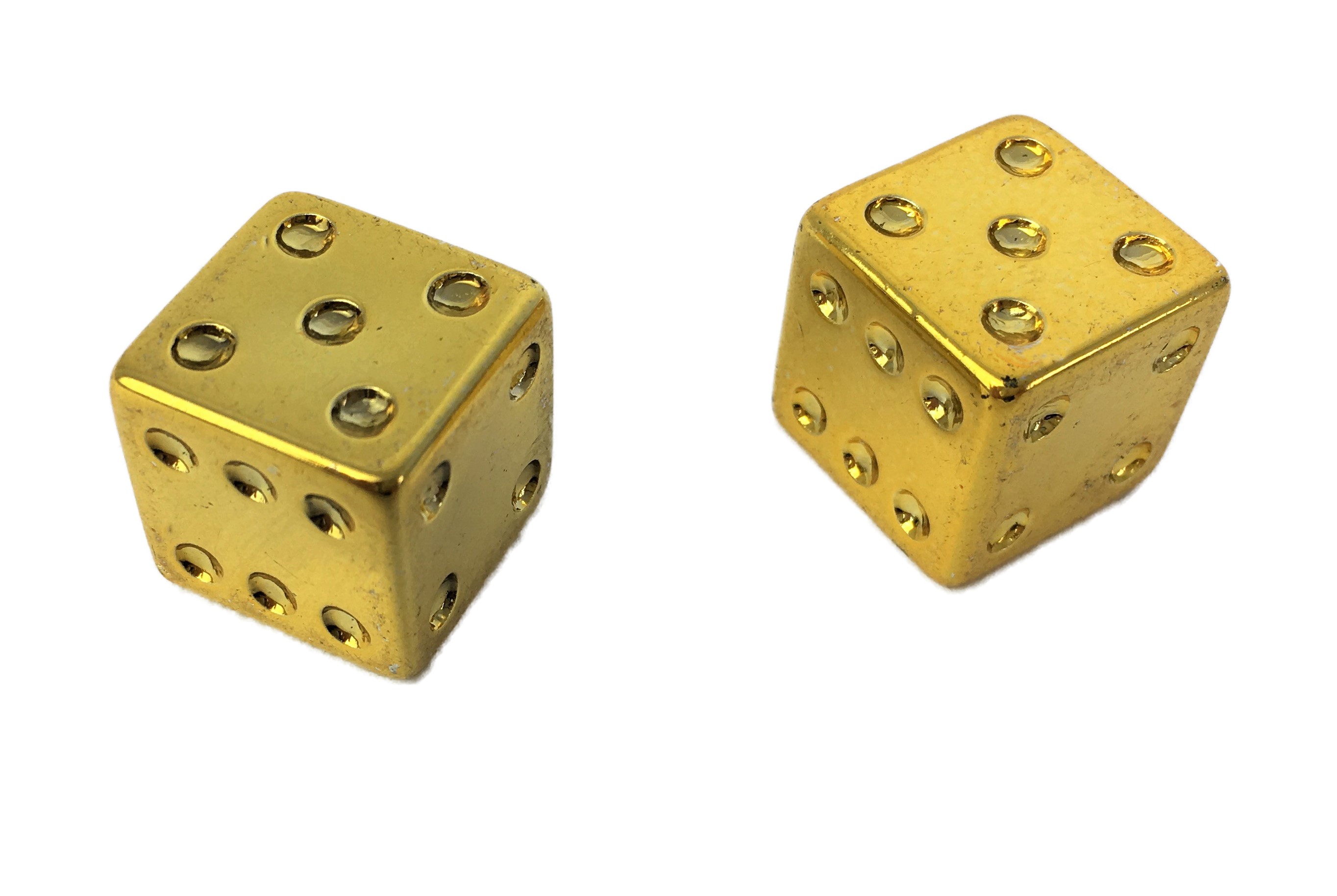 Ventilkappen Würfel, goldfarben.
