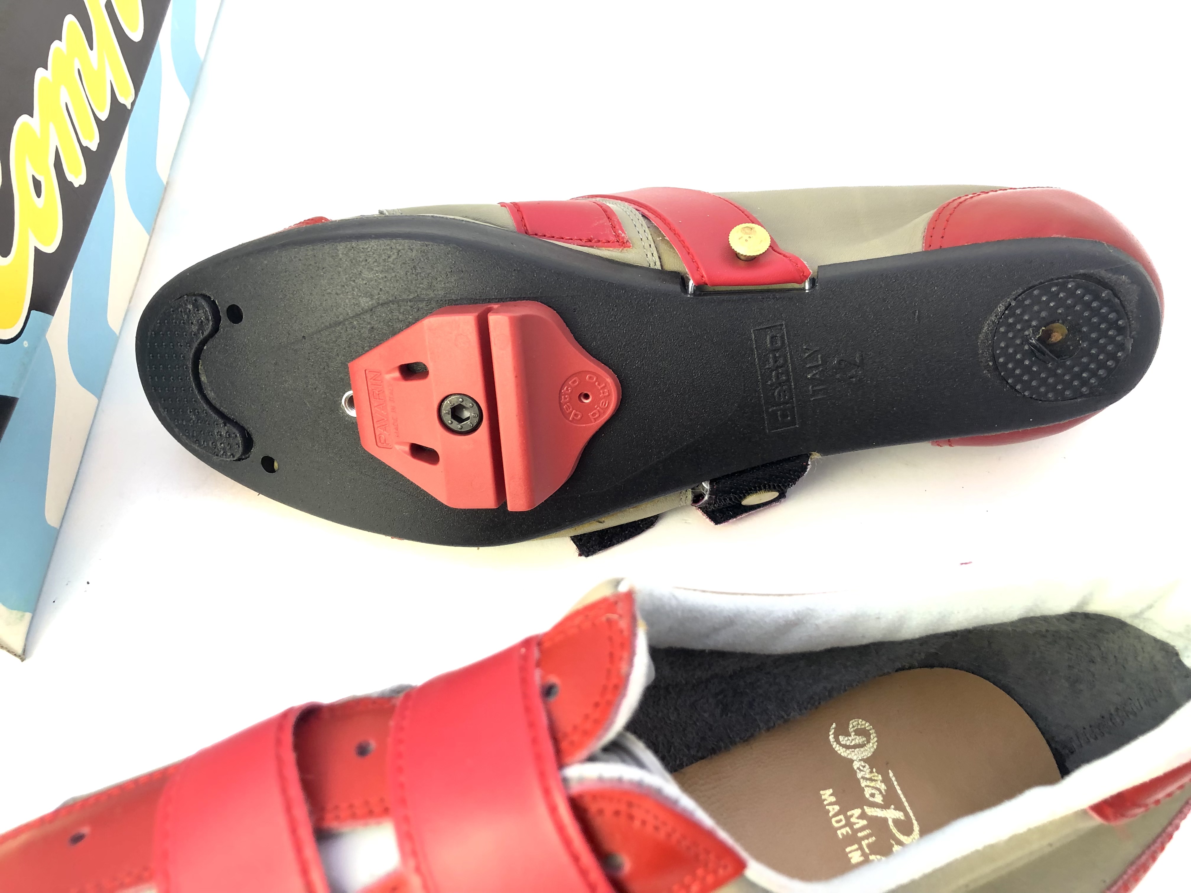 NOS Vintage Detto Pietro Mod. 230 Comfort rot Rennradschuhe Größe 38