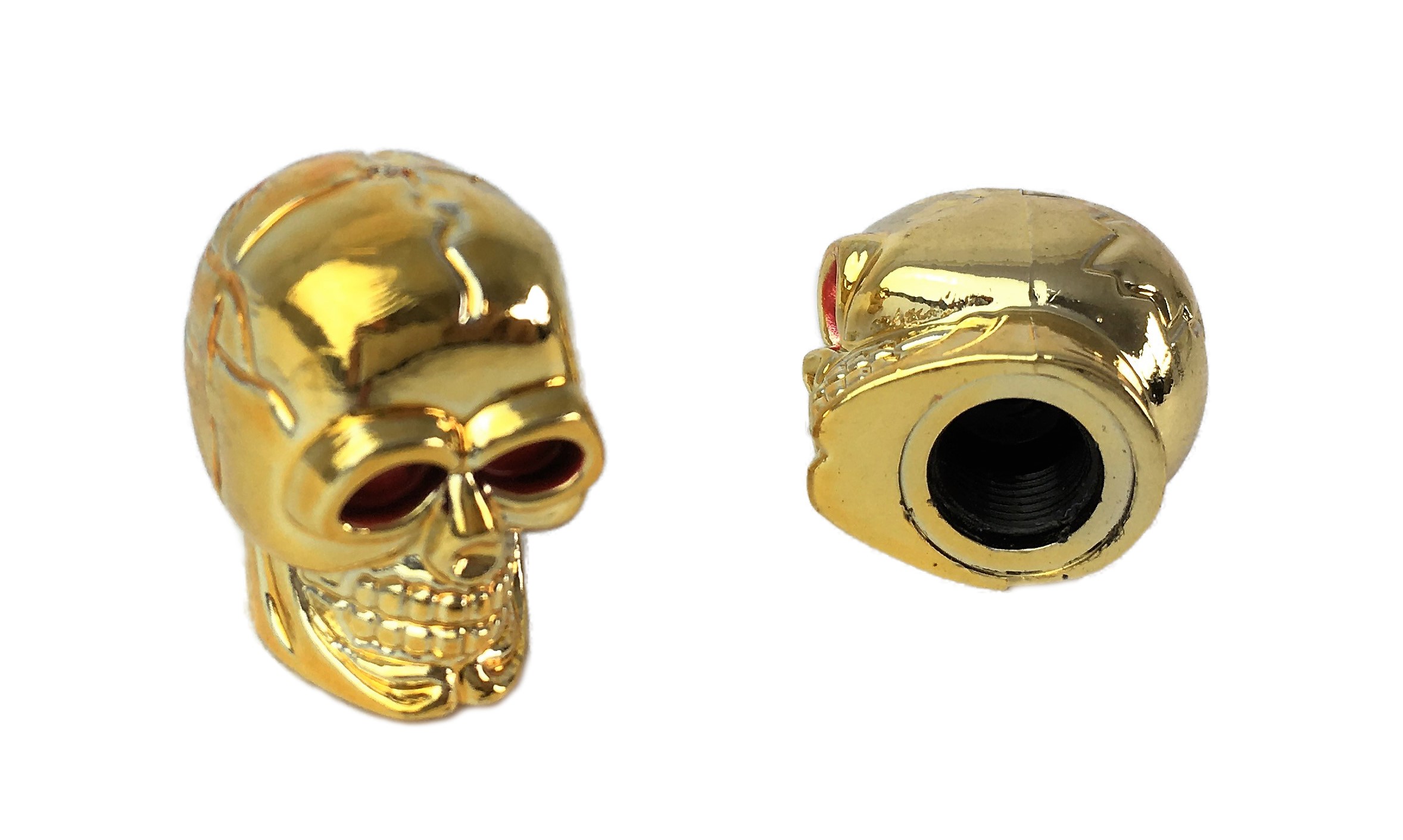 Ventilkappen Skull-Totenkopf, goldfarben