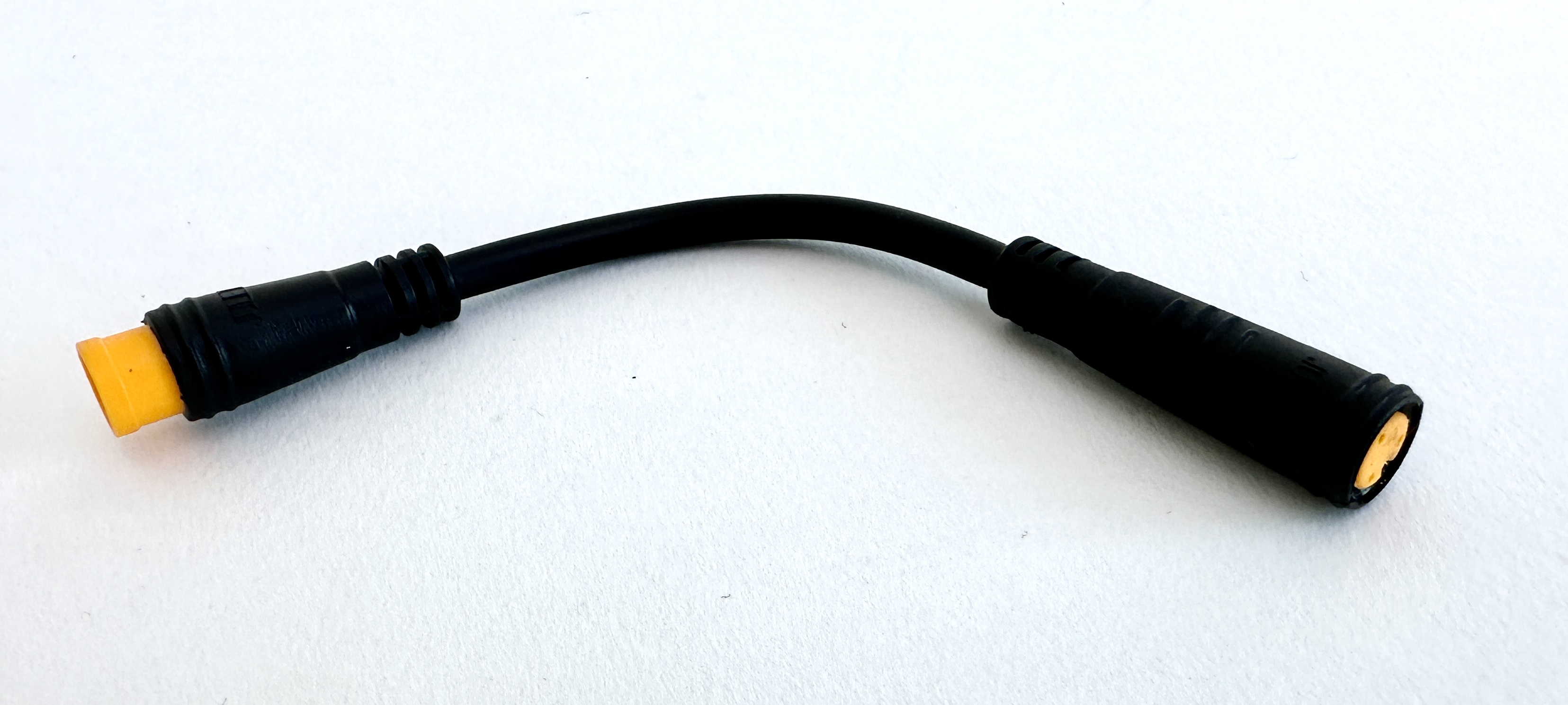 HIGO / Julet Verlängerungskabel 5,5 cm für Ebike, 3 PIN weiblich zu männlich, gelb