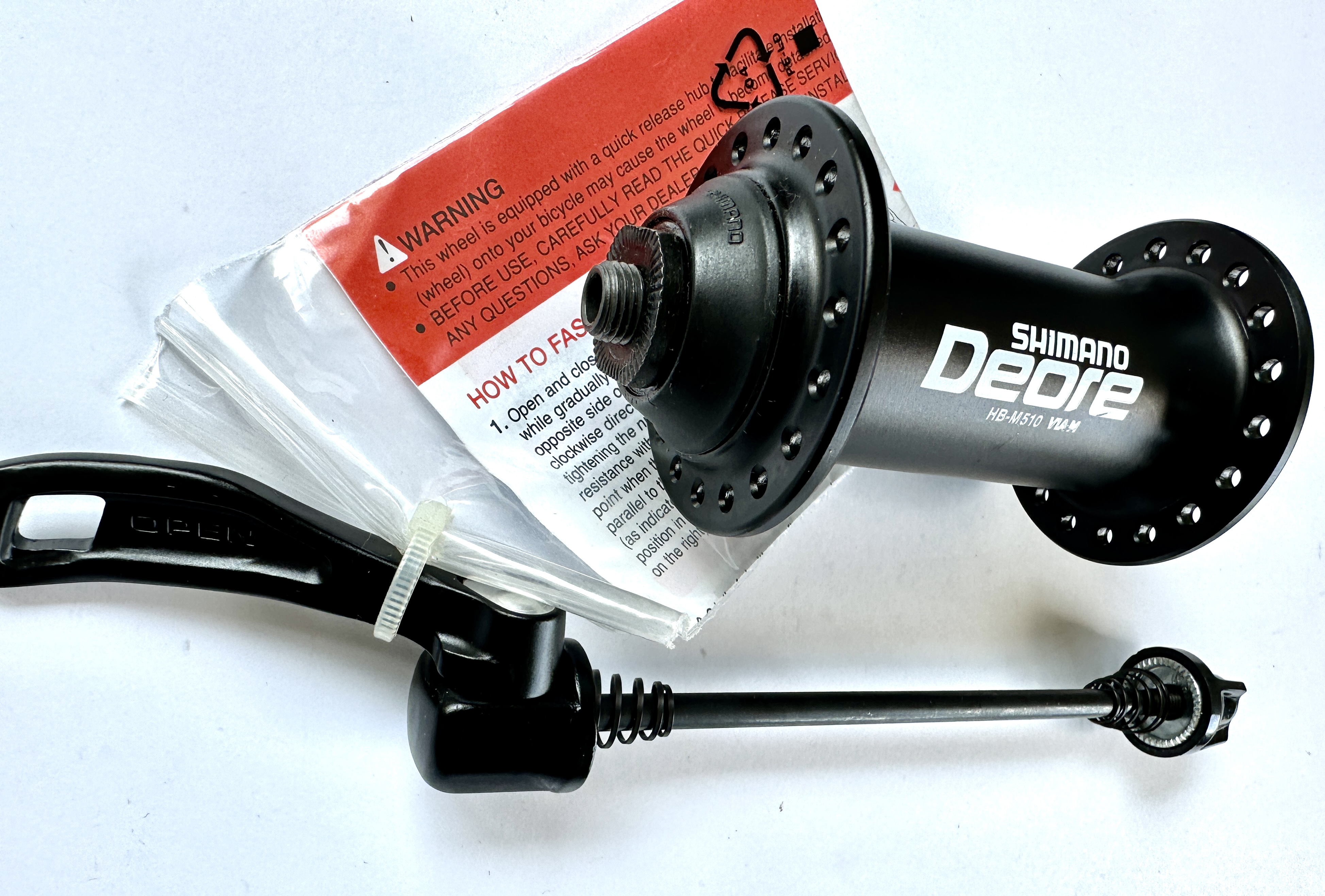 Shimano Deore HB-M510 Vorderradnabe 36-Loch, schwarz