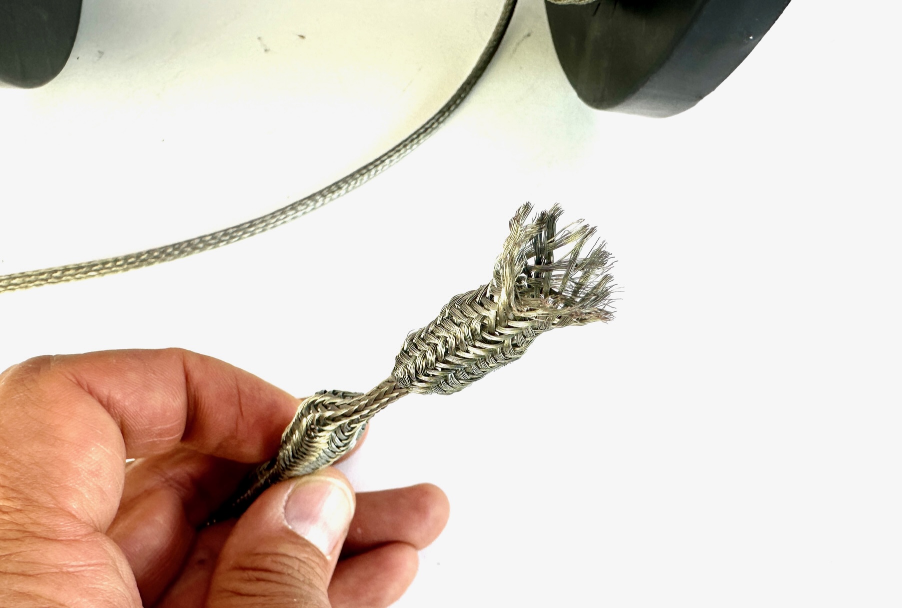 Kabelschutzschlauch - Kupfer-Abschirmschlauch verzinnt Meterware O 3,5 -10 mm   Länge: 10 cm